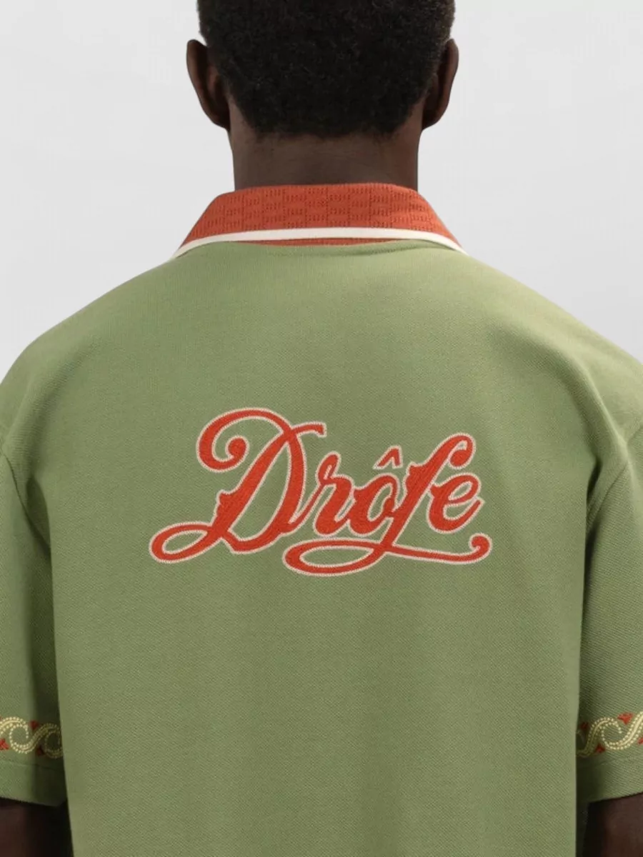 Drôle De Monsieur Embroidered Relaxed Fit Short Sleeve Shirt