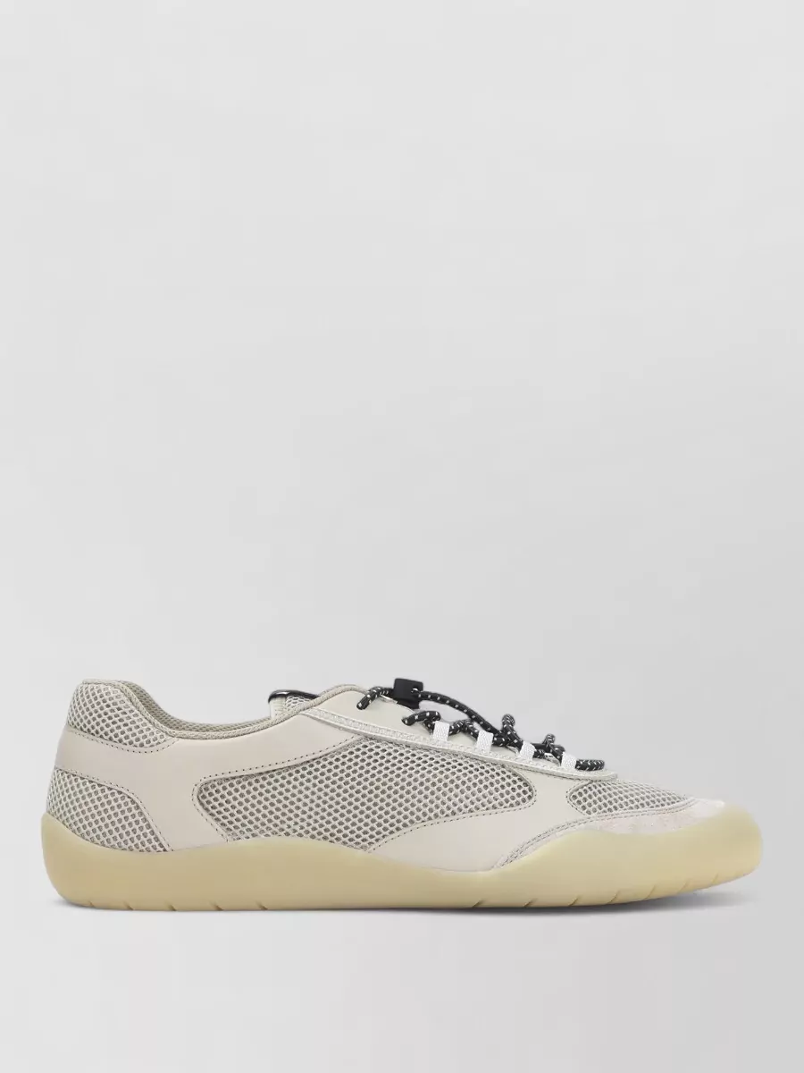 Prada Leather And Mesh Low-Top Sneakers