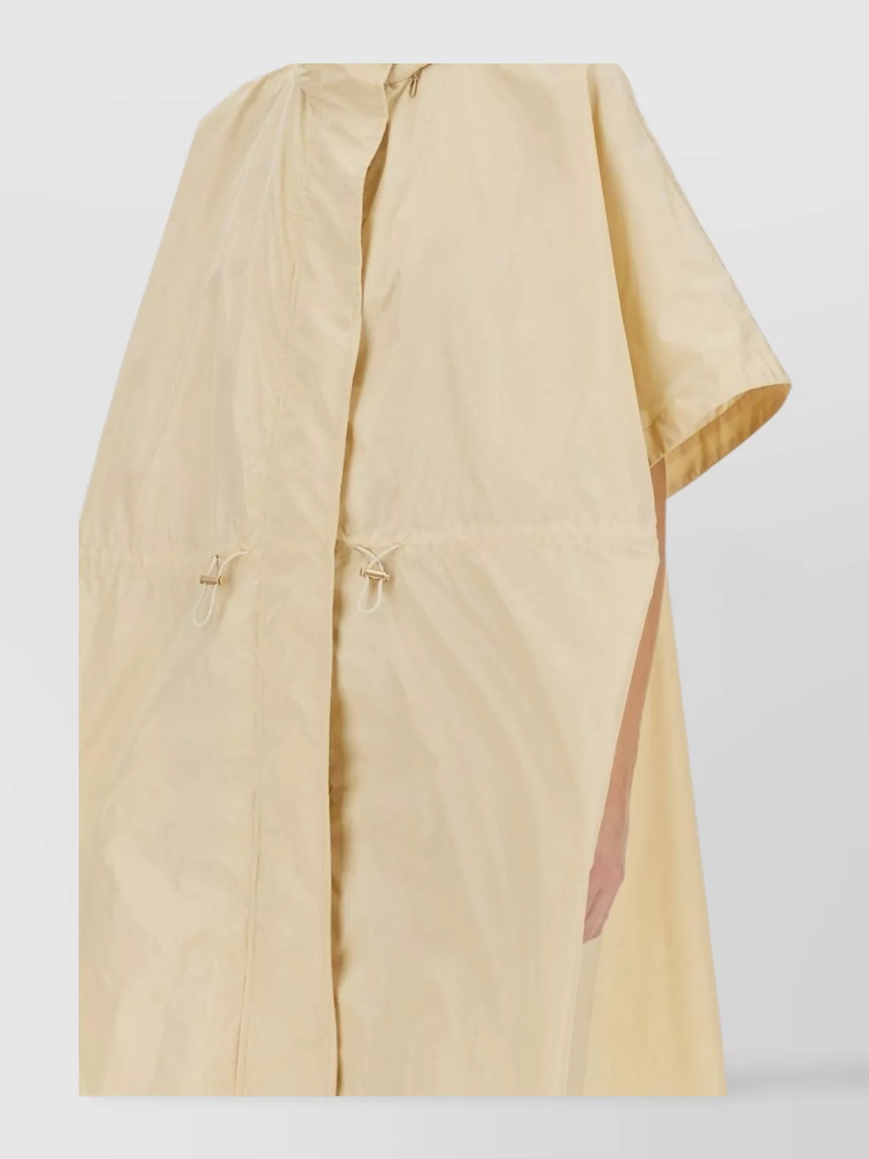Shop Fabiana Filippi Technical Taffeta Hood Drawstring Waist