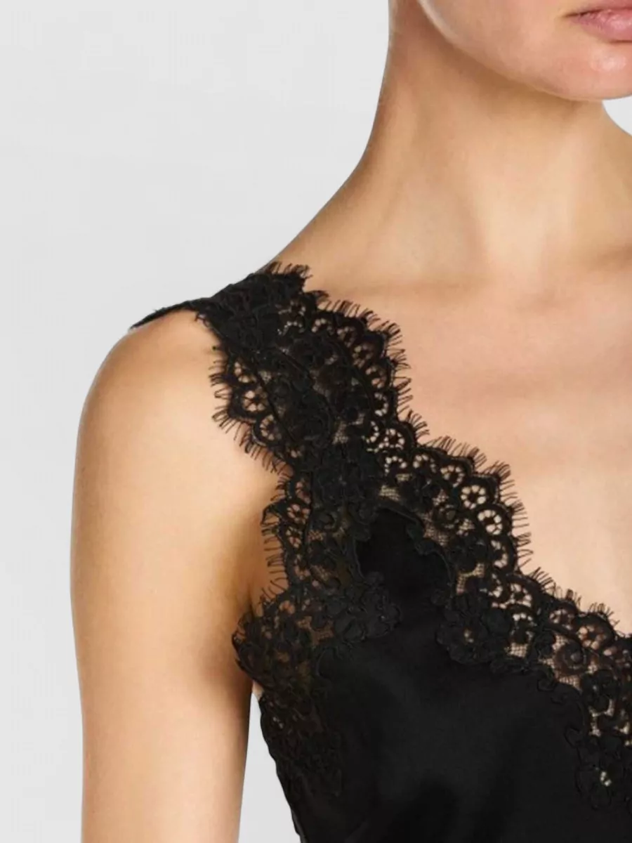 Stella Mccartney Lace-Trimmed V-Neck Sleeveless Camisole