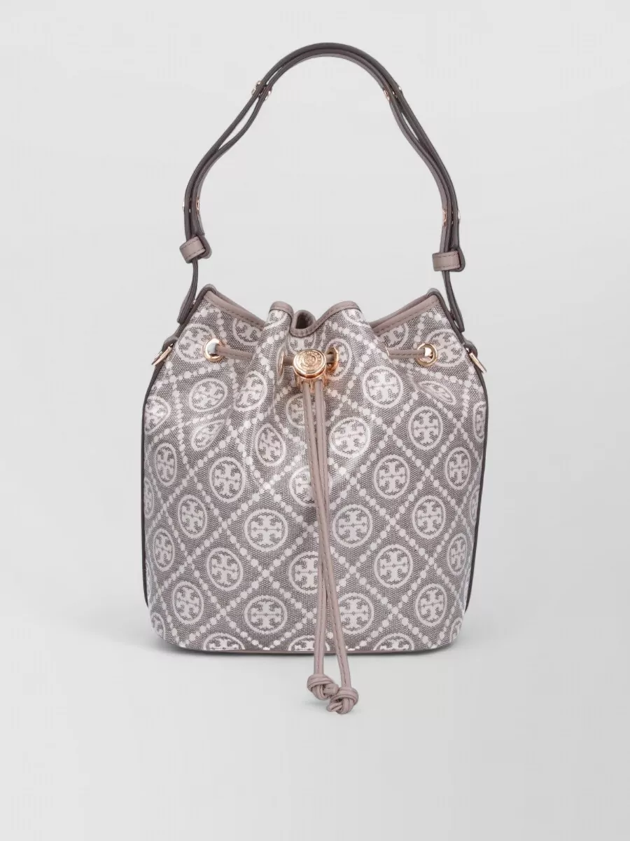 Tory Burch T Monogram Small Coated Canvas Bucket Bag
