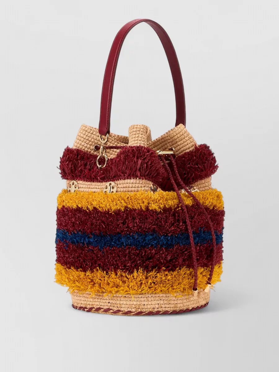 Paco Rabanne Paco Bucket Raffia Shoulder Bag