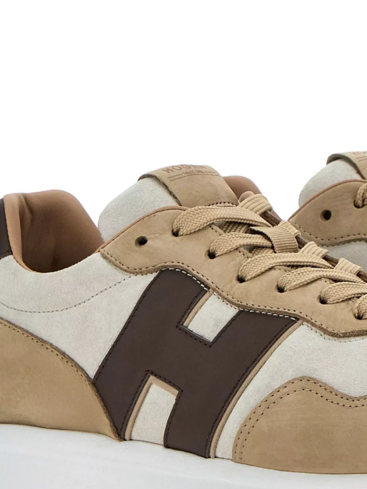 Hogan Leather Sneakers Contrast Panels