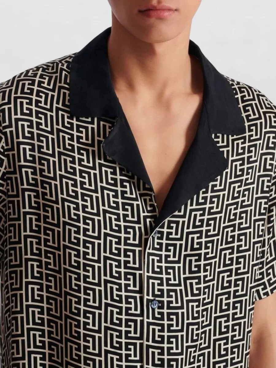 Balmain Short Sleeves Shirt Geometric Pattern Collar
