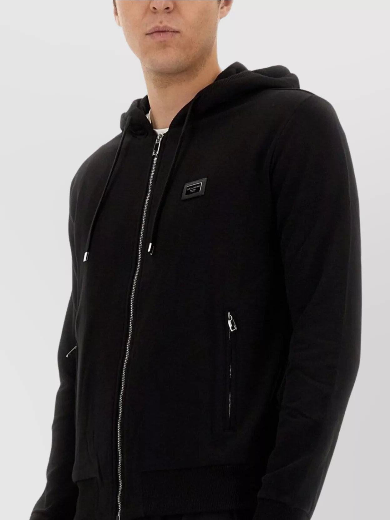 Dolce&Gabbana Hooded Sweater Ribbed Trim