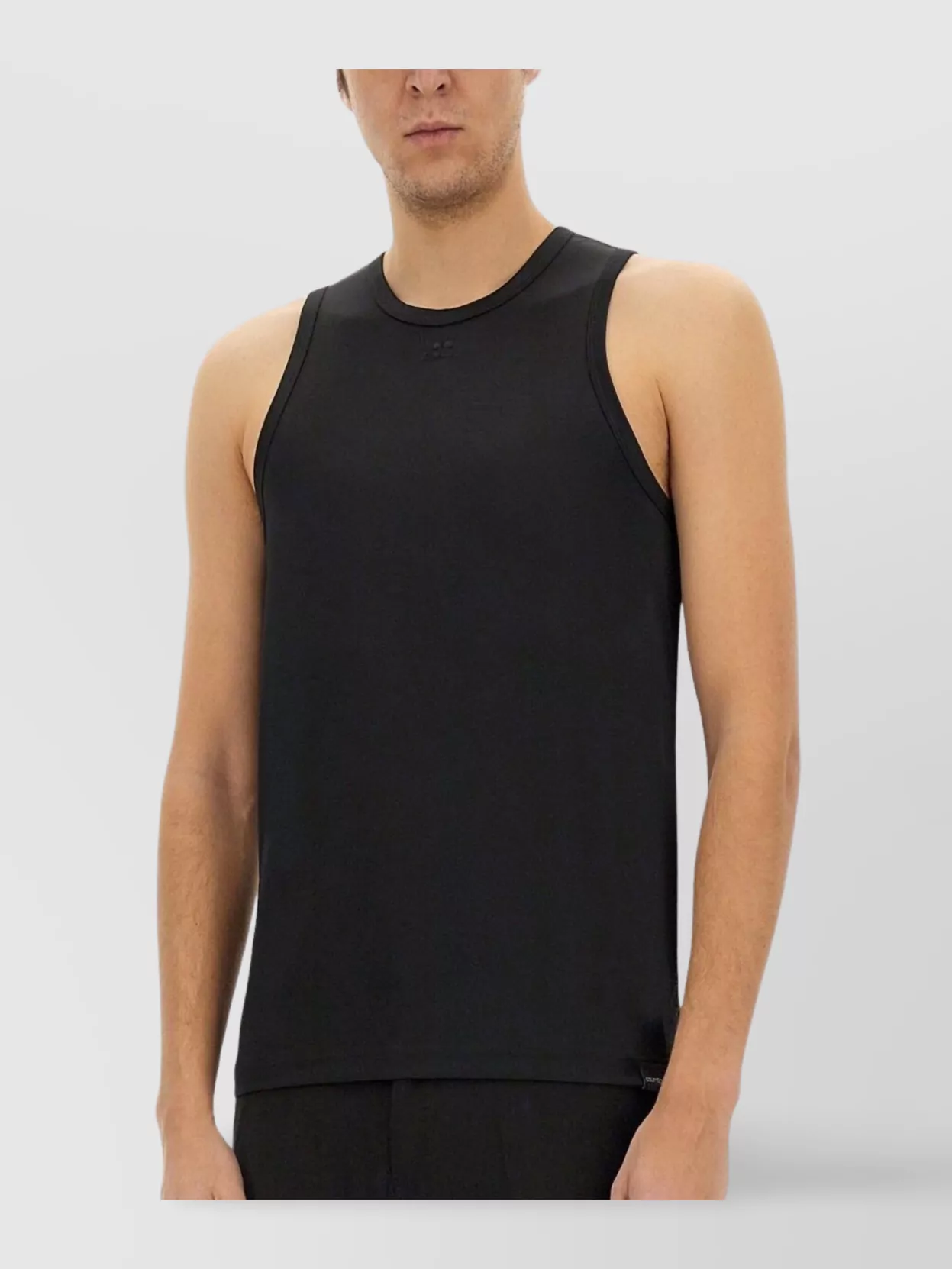 Courrèges Sleeveless Round Neck Lightweight Top