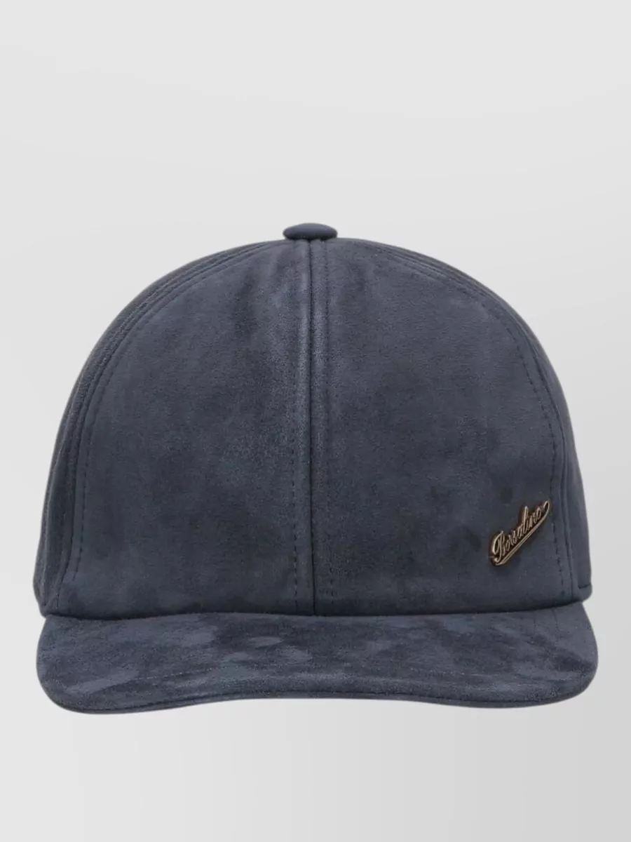Borsalino suede leather cap