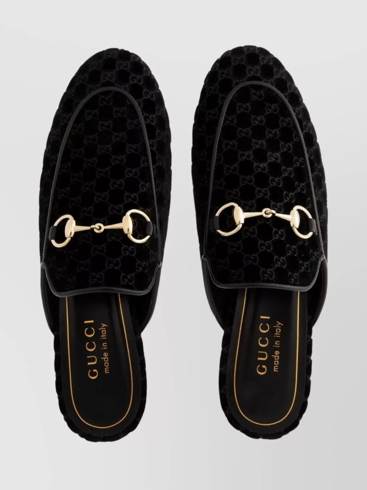 Gucci Velvet Flat Sole Round Toe Slippers