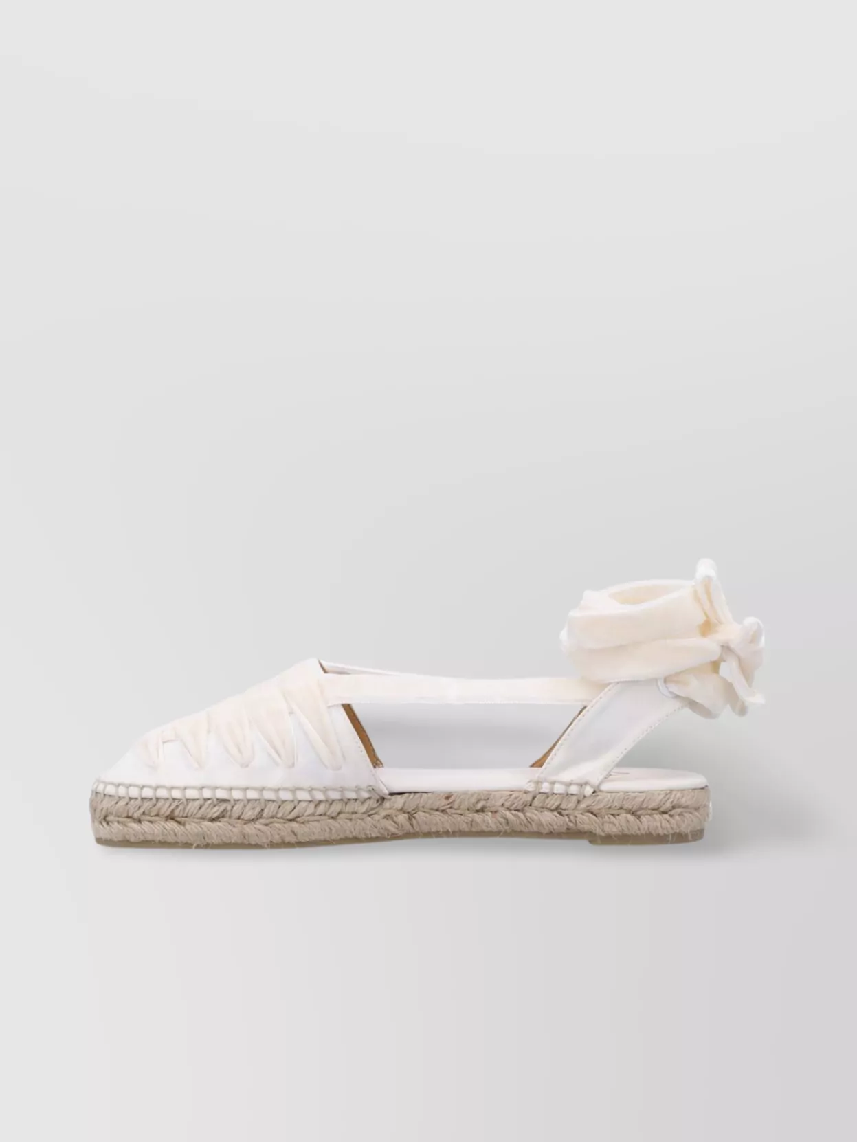 Castaã±er Lace-up Shoes With Espadrille Sole And Ribbon Detail