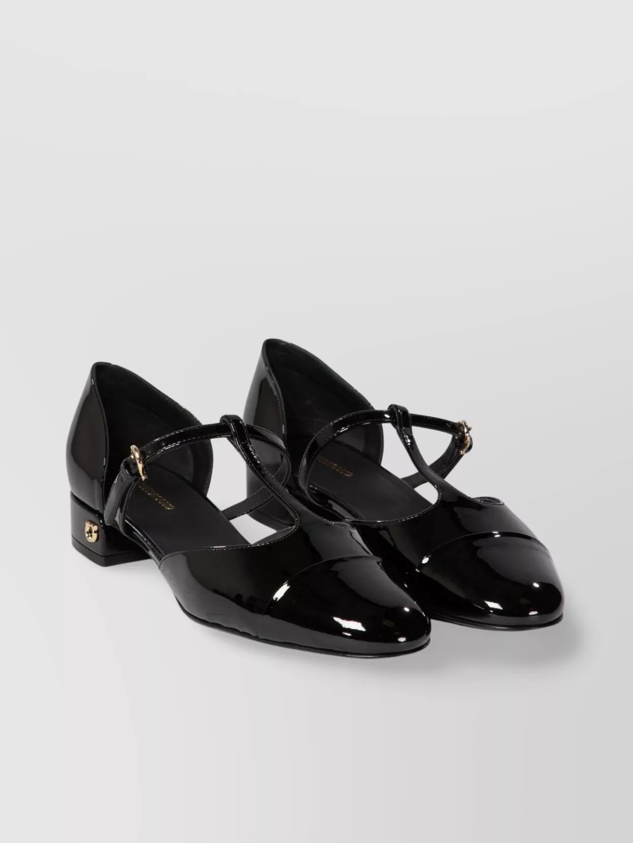 FERRAGAMO "LINETTE" BLOCK HEEL BALLET FLATS