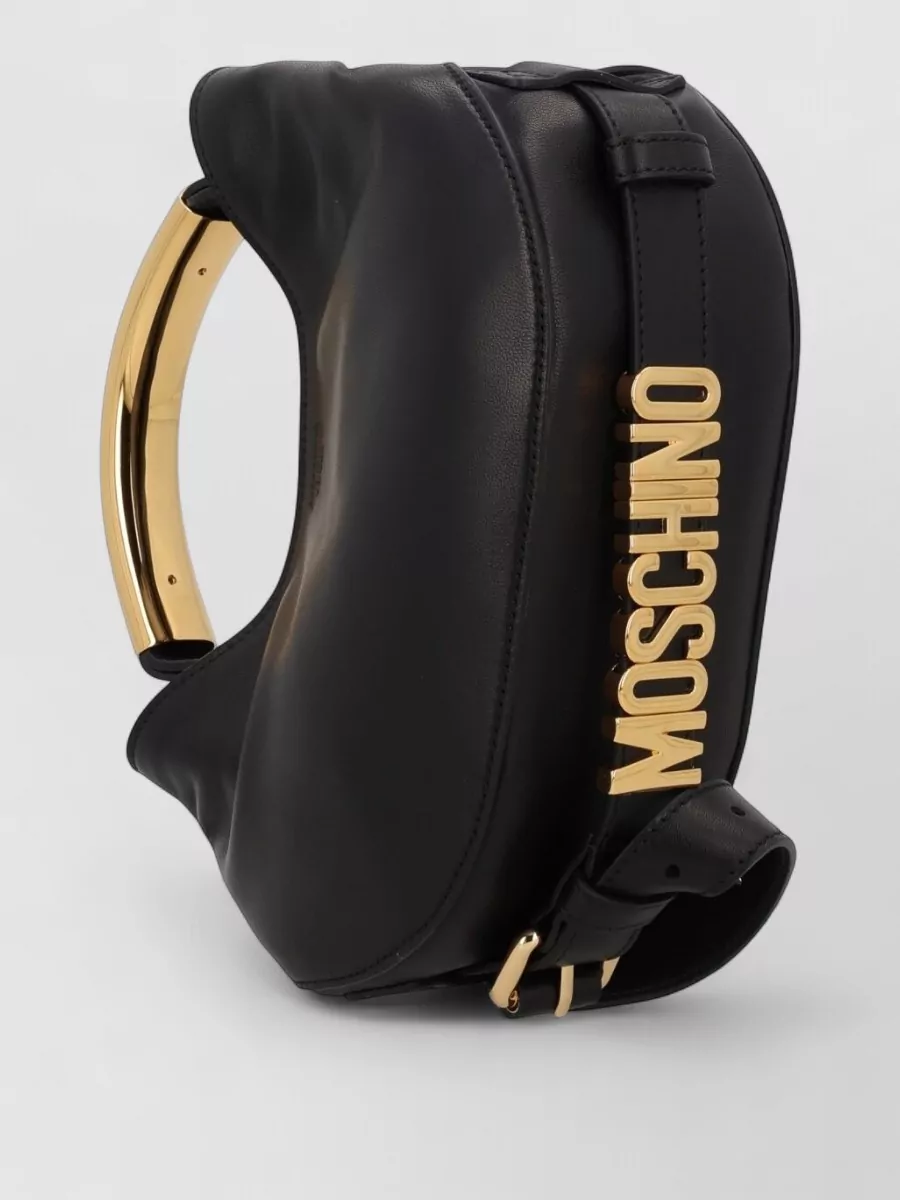 Moschino Crossbody Bag Satchel Adjustable Strap Top Handle