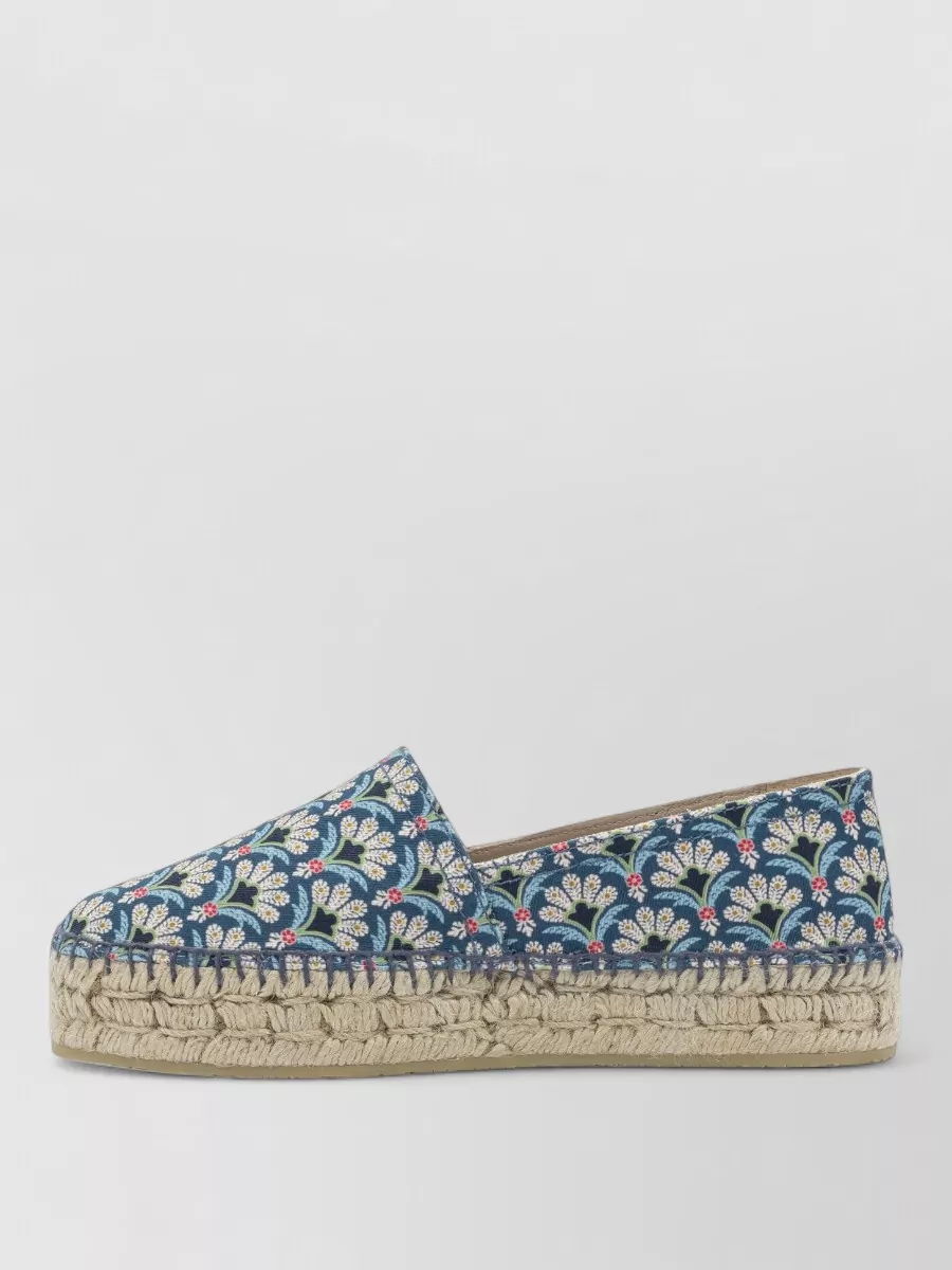 Etro Espadrilles Floral Pattern Round Toe Textile
