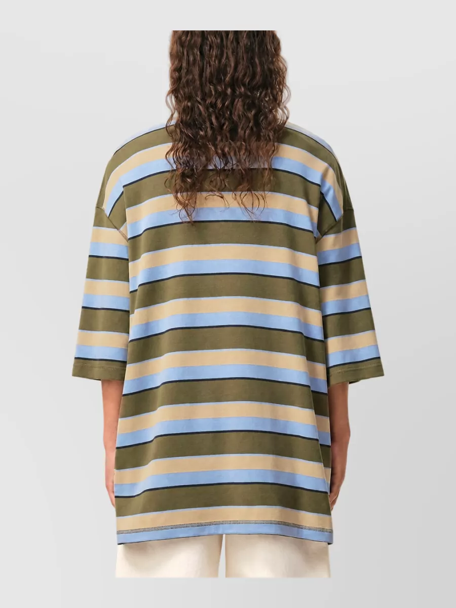 Ami Paris Striped Polo Shirt