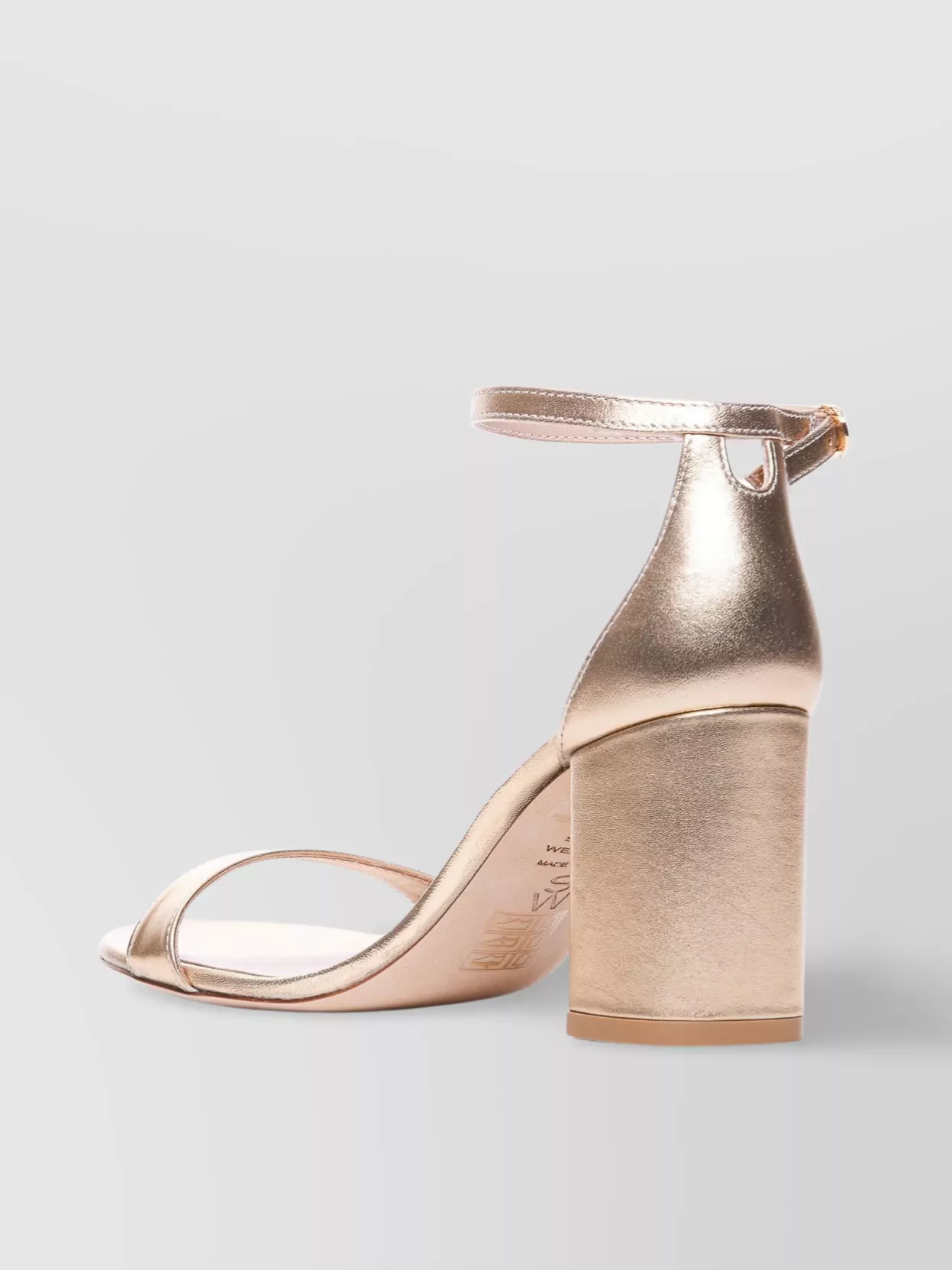 Stuart Weitzman Block Heel Ankle Strap Sandals