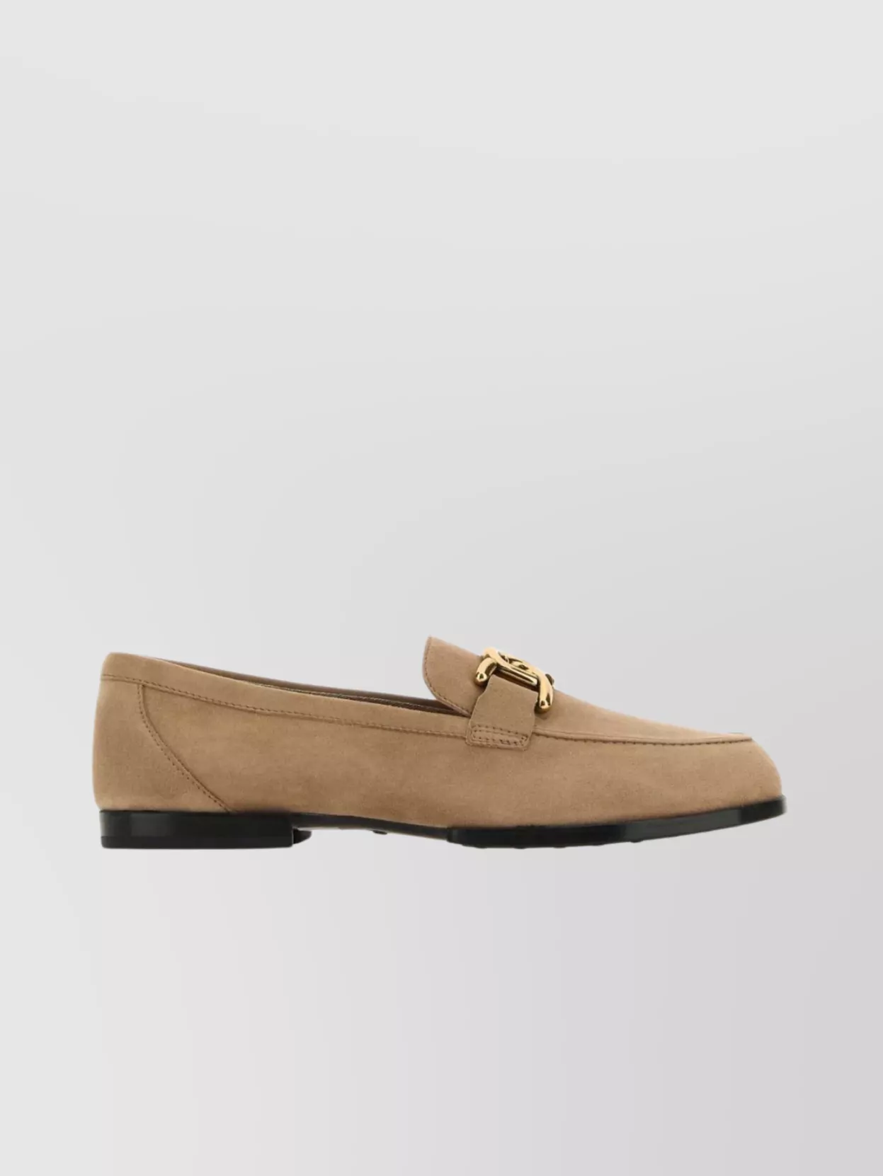 Shop Tod's Buckle Suede Loafers With Round Toe