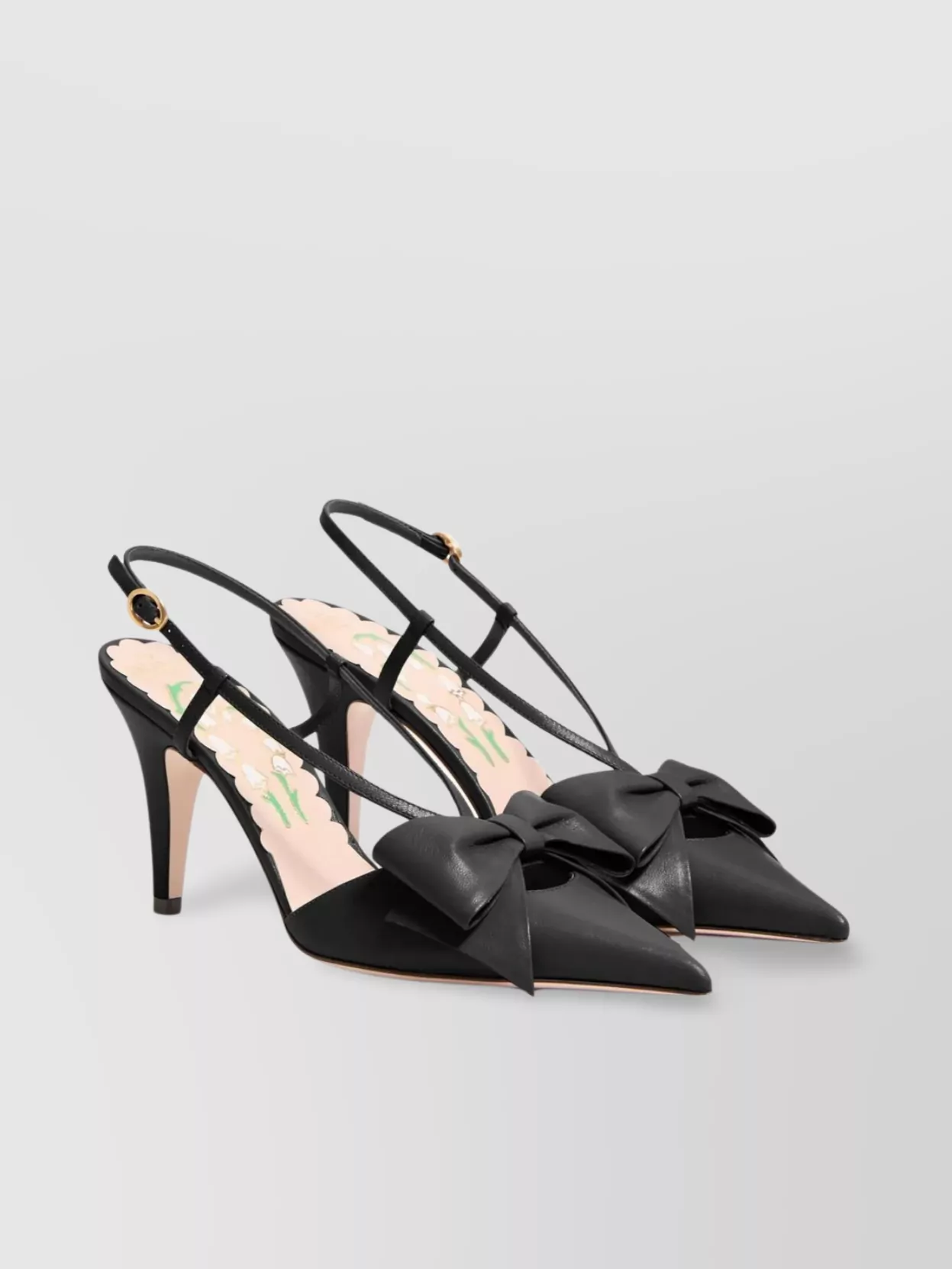 Valentino Garavani Pointed Toe Slingback With Bow Accent