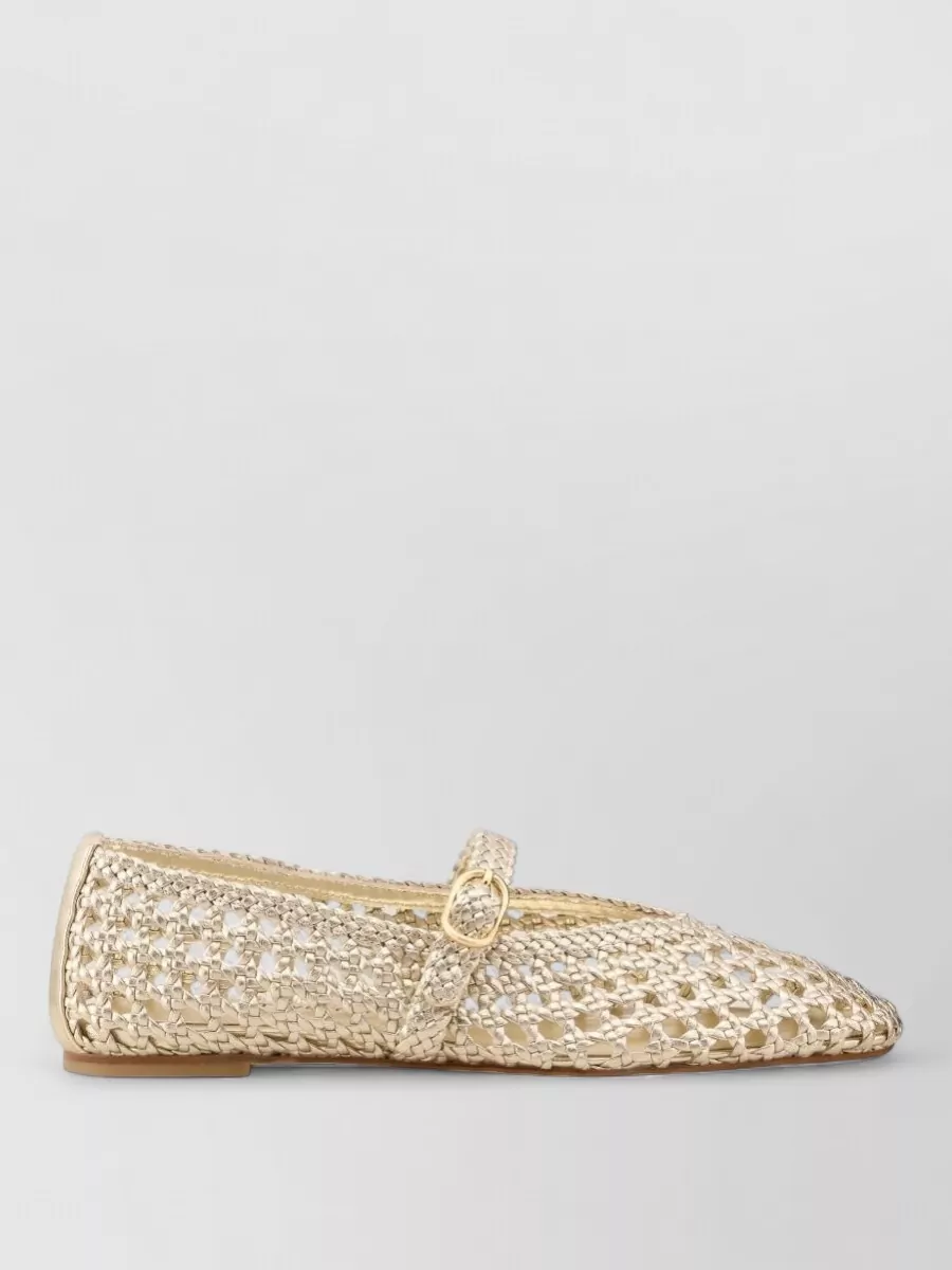 Stuart Weitzman Leather Mary Jane Ballerina Shoes