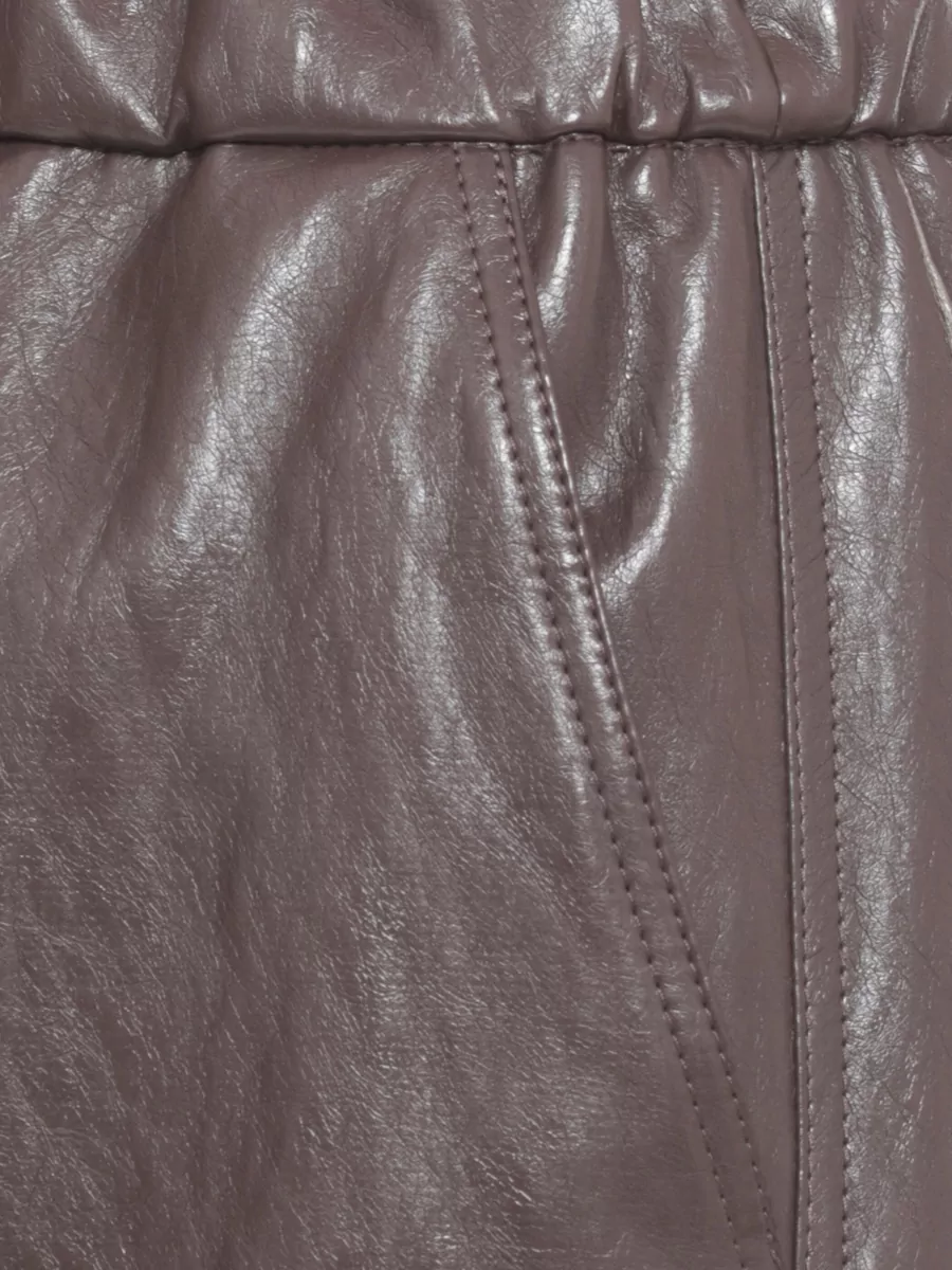 Antonelli Firenze Faux Leather Wide-Leg Trousers