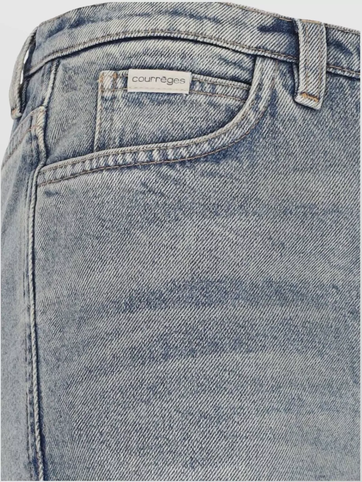 Courrèges Flared Leg Trousers With Pockets And Loops