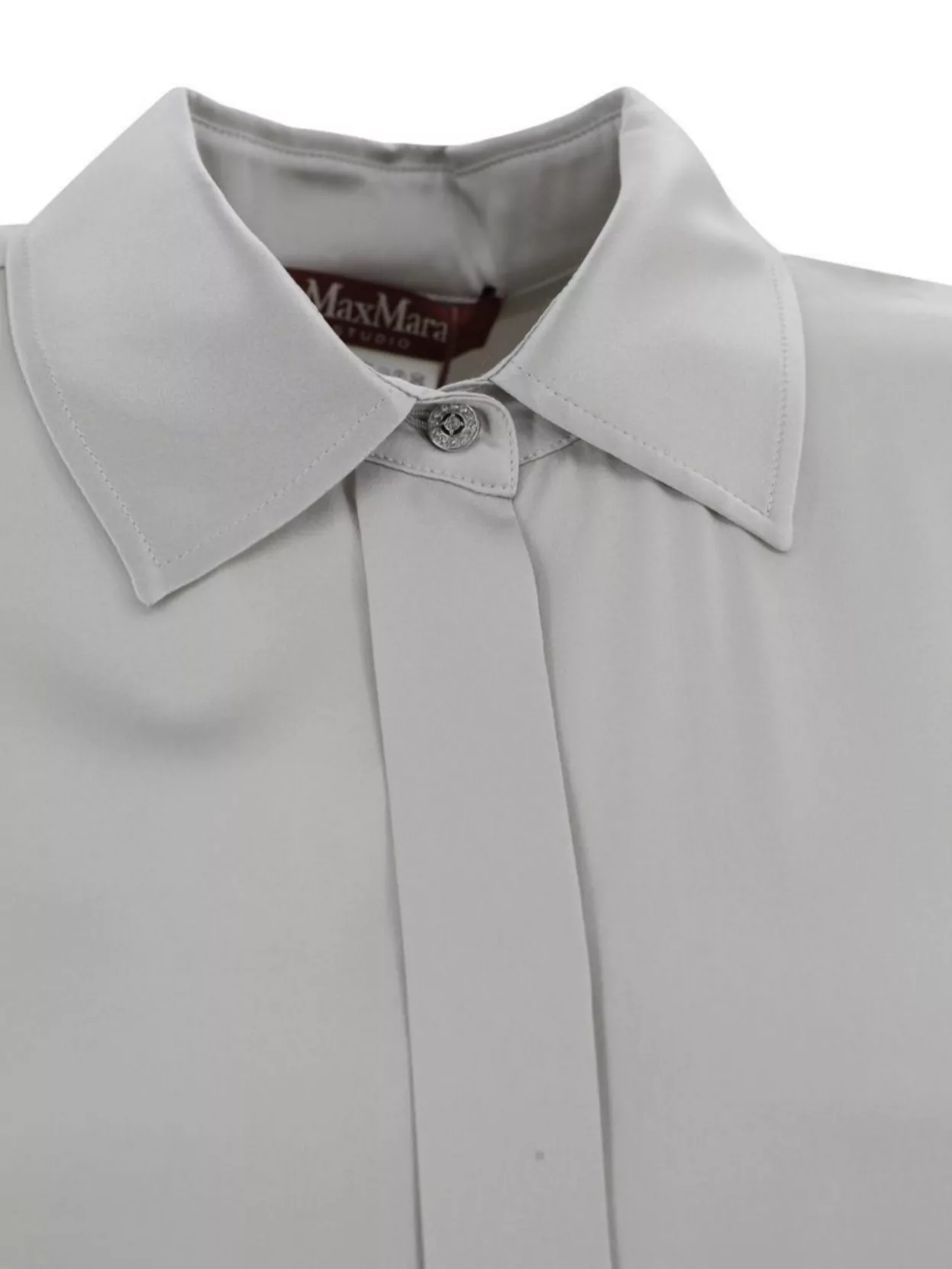 S Max Mara Silk Satin Shirt With High Cuffs