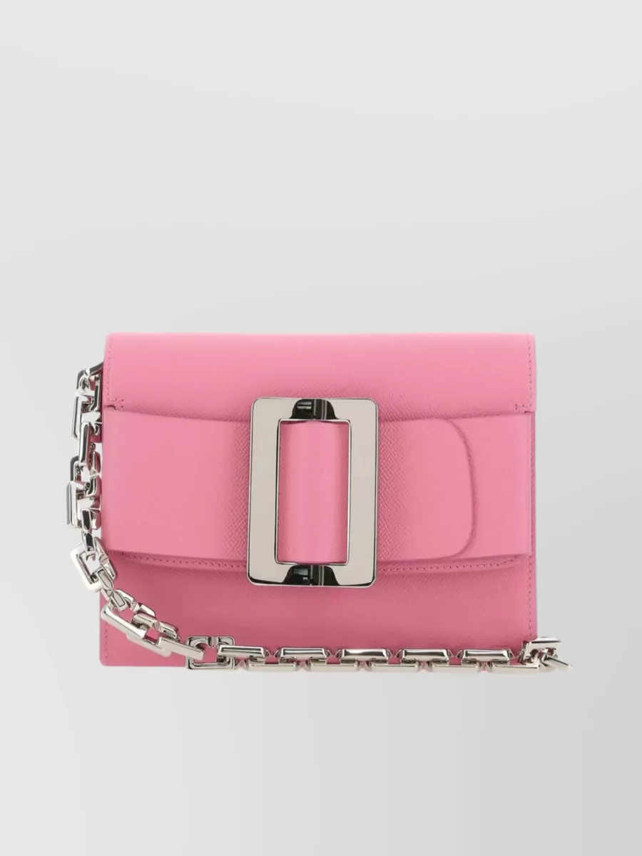 Shop Boyy Buckle Strap Travel Shoulder Bag In Pink