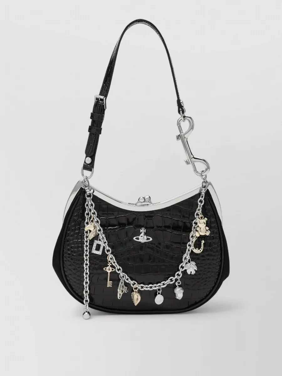 Vivienne Westwood charm frame leather shoulder bag