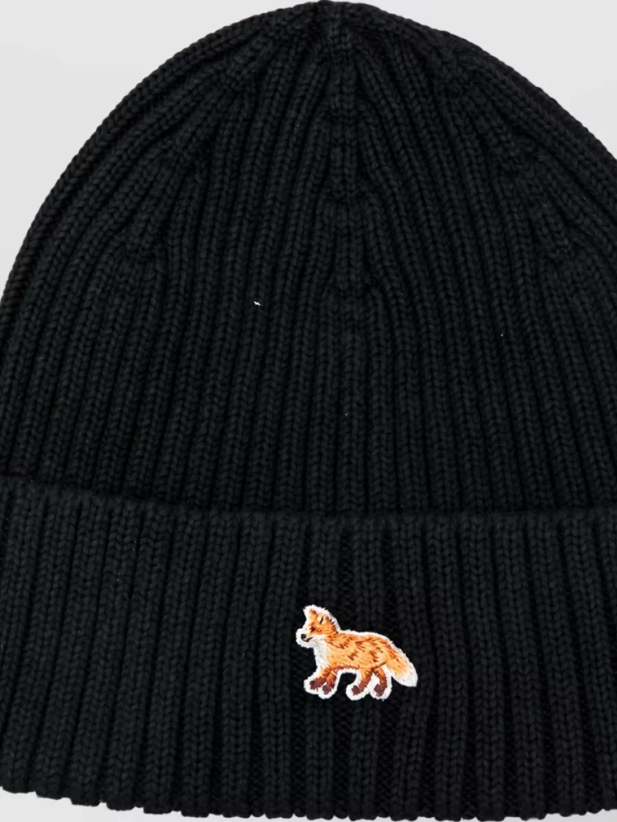 Maison Kitsuné Wool Ribbed Beanie