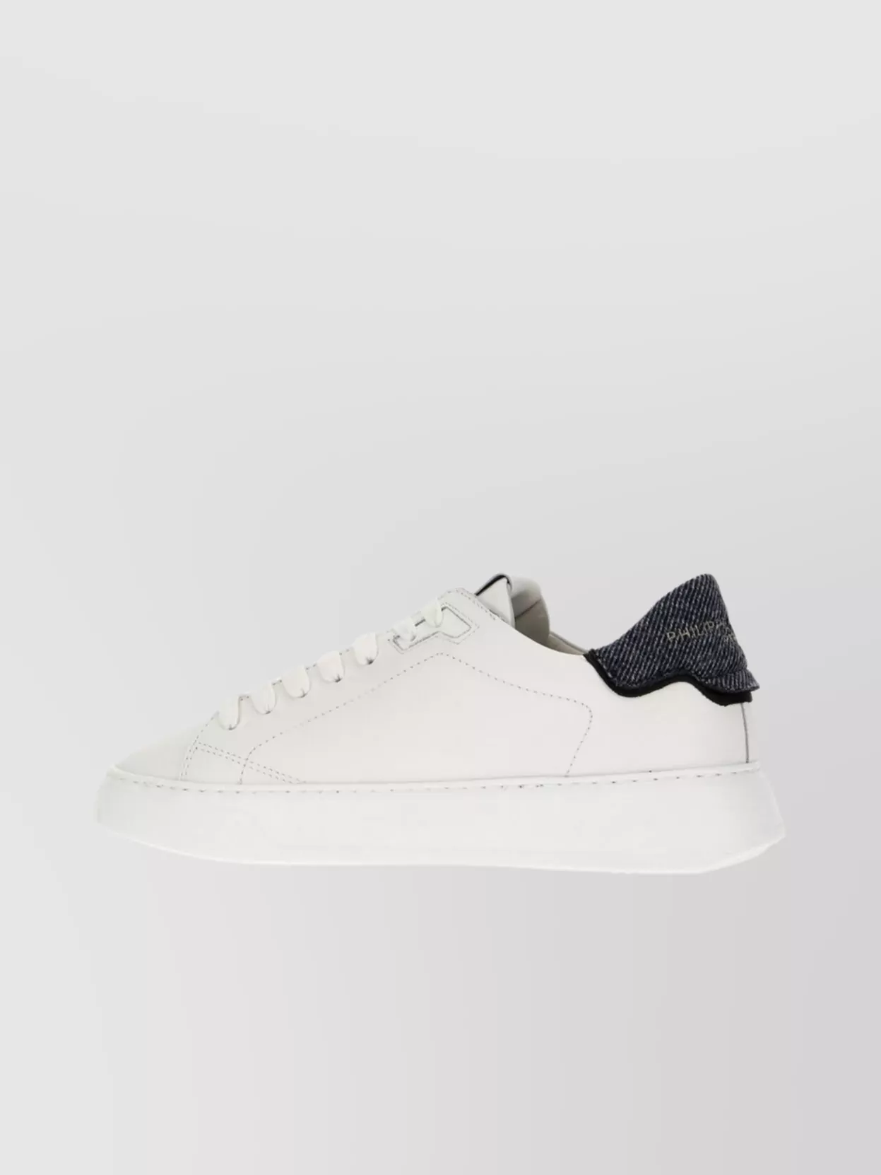 Philippe Model Low Top Leather Sneakers Temple In Grey
