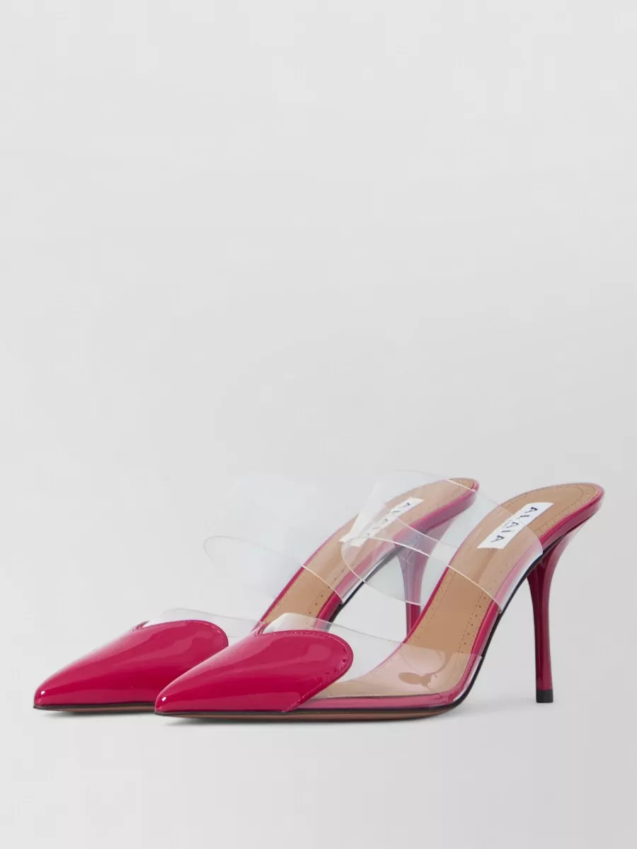 Alaïa leather heart cutout mules