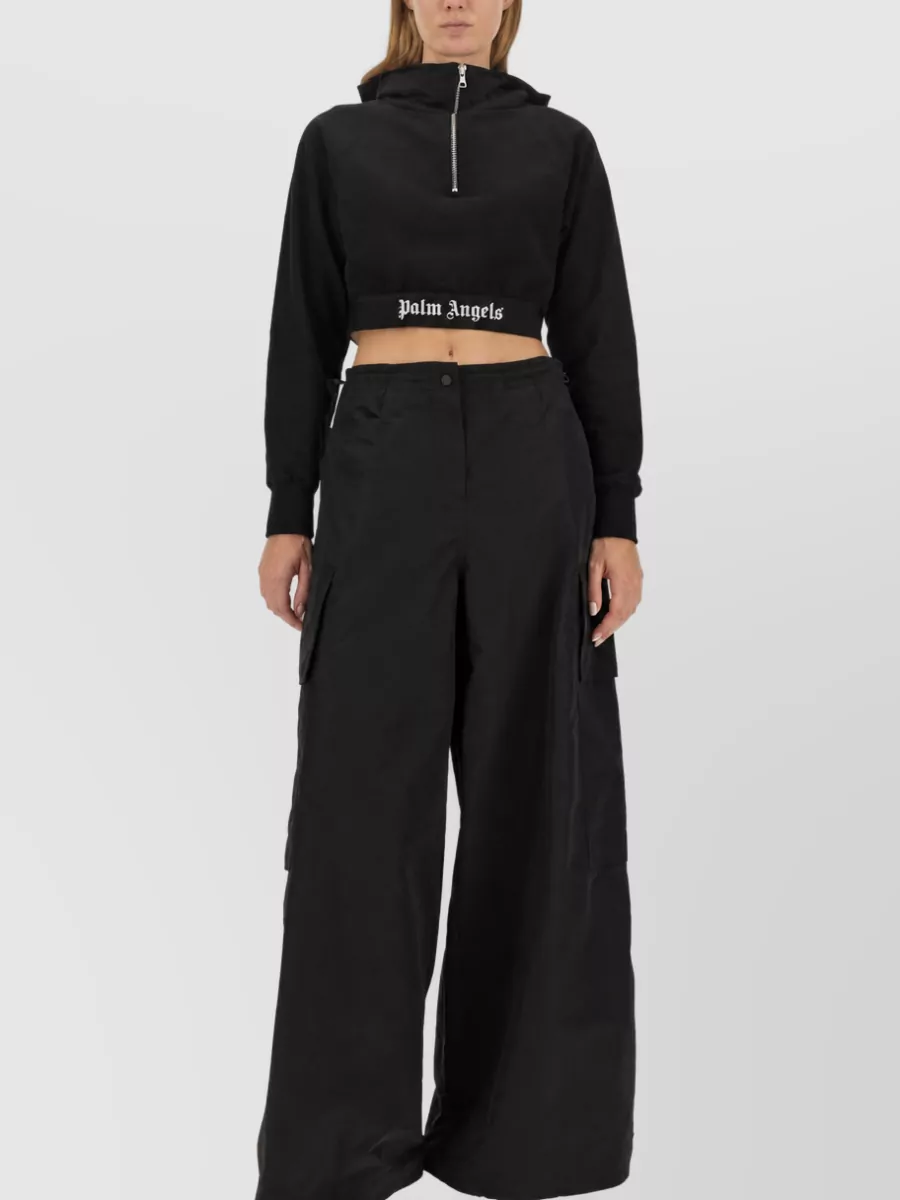 Palm Angels Wide-Leg Cargo Trousers
