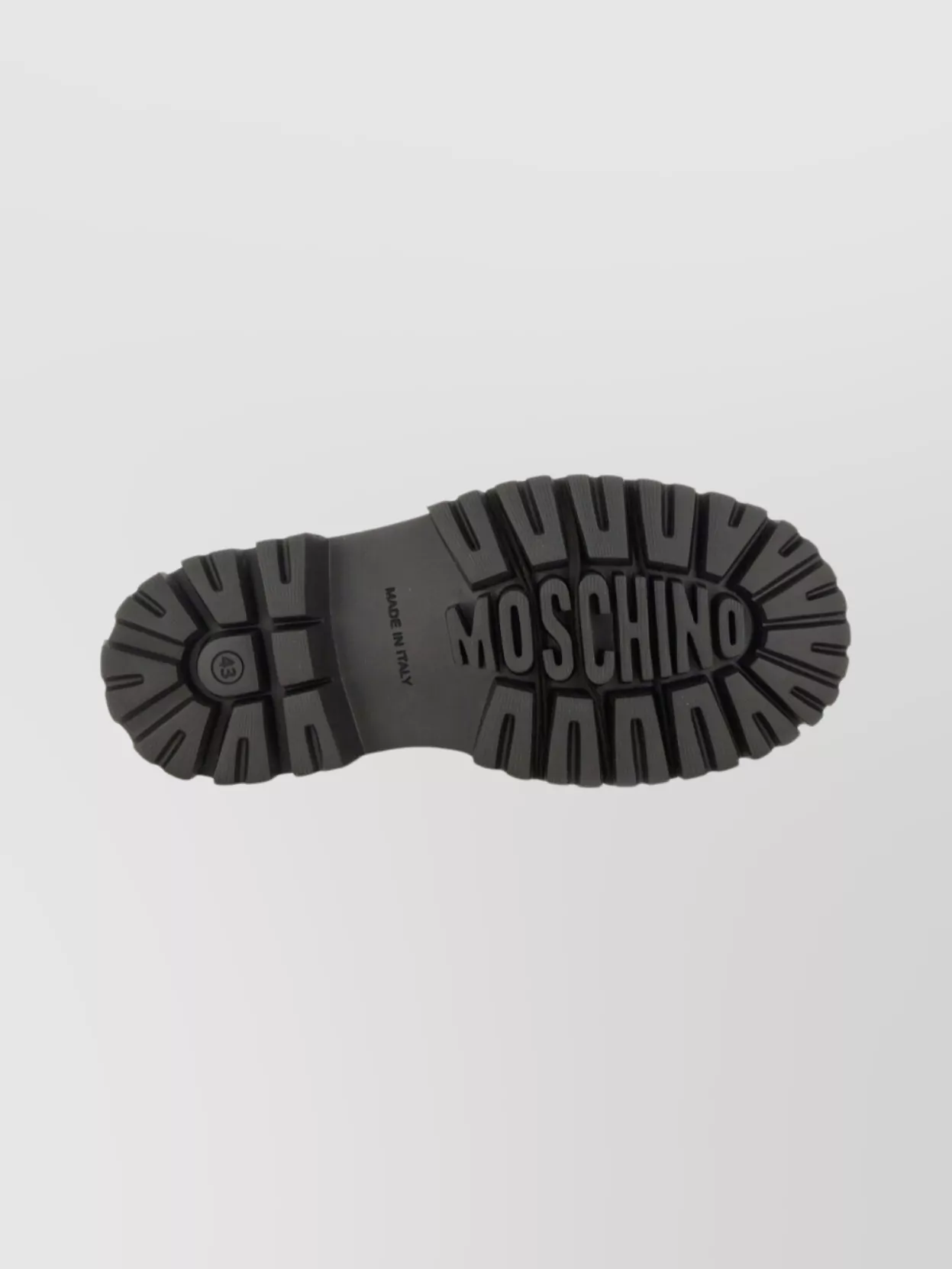 Moschino Round Toe Chunky Sole Lace-Up Boots