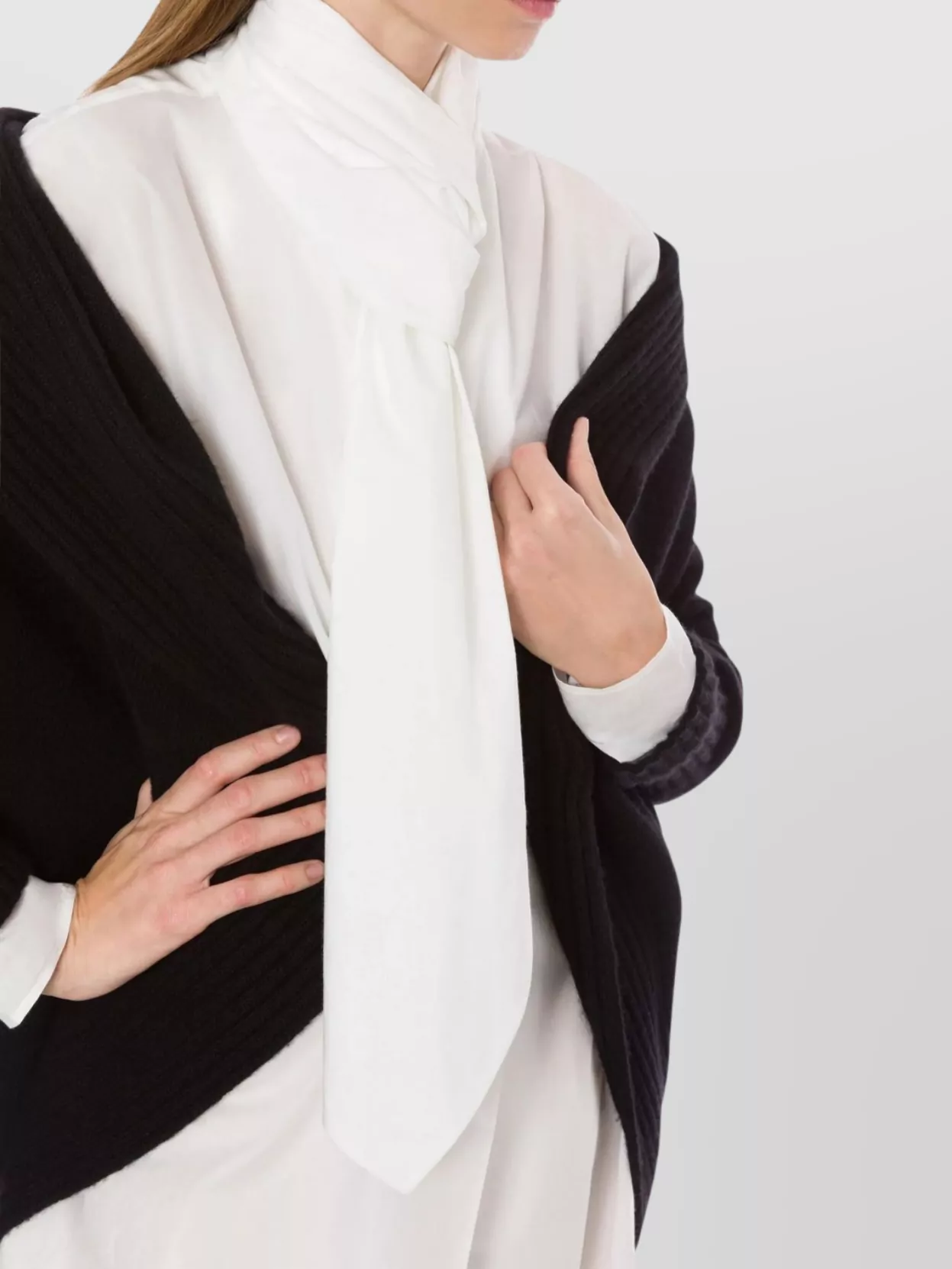 Alberta Ferretti Shirt And Scarf Detail