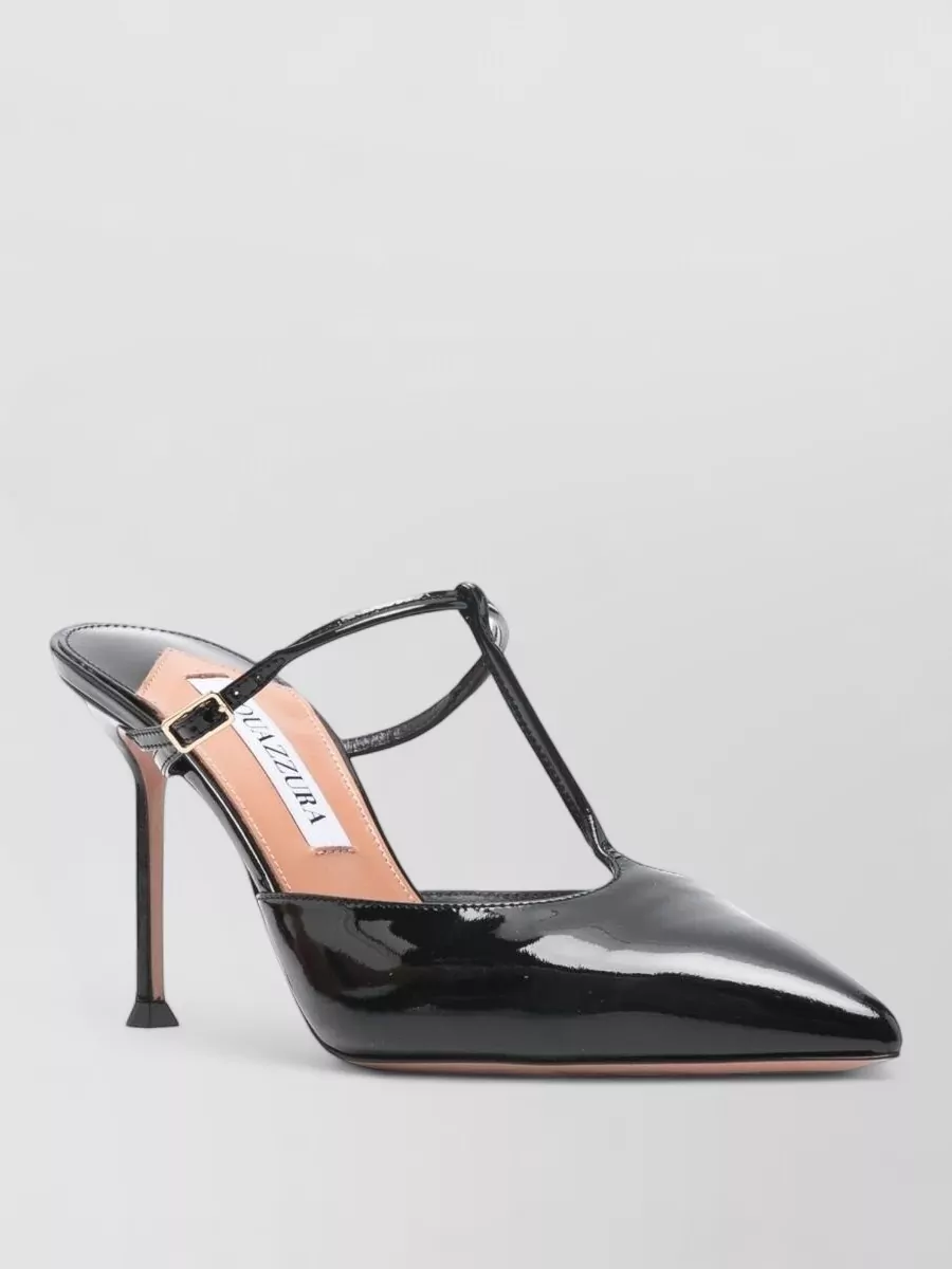 Aquazzura patent leather t-strap mules