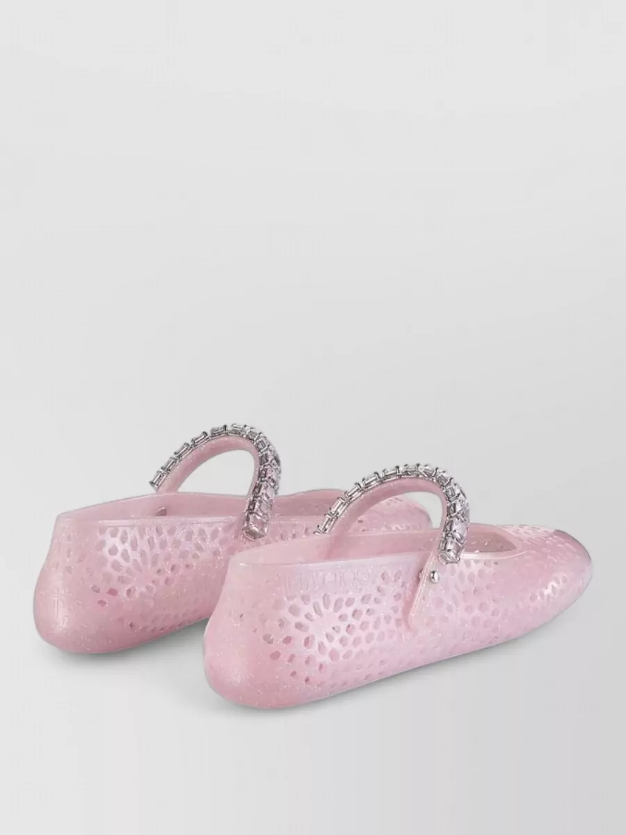 Jimmy Choo Glitter Jelly Ballet Flats