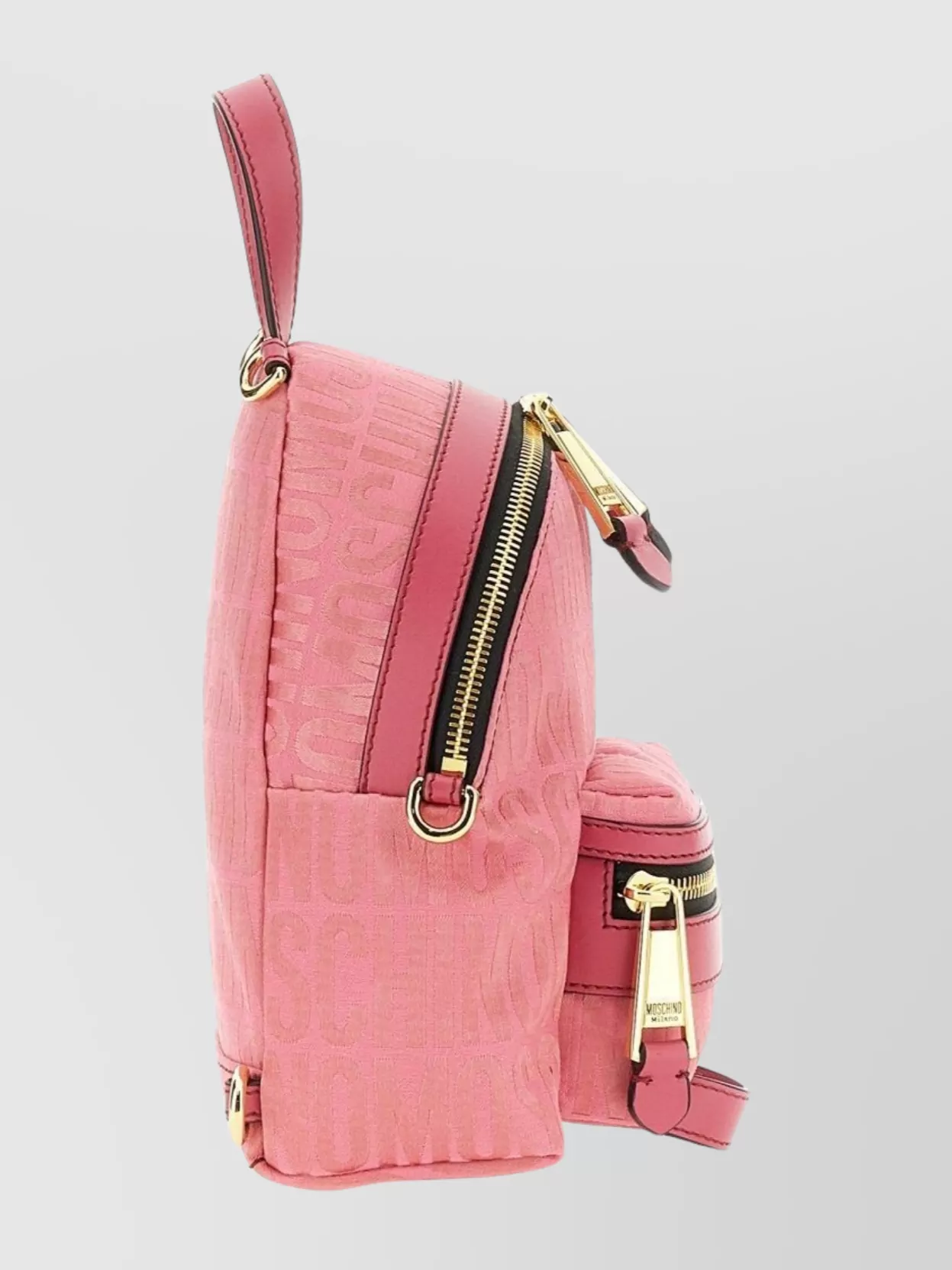 Moschino Compact Backpack Featuring Monogram Design