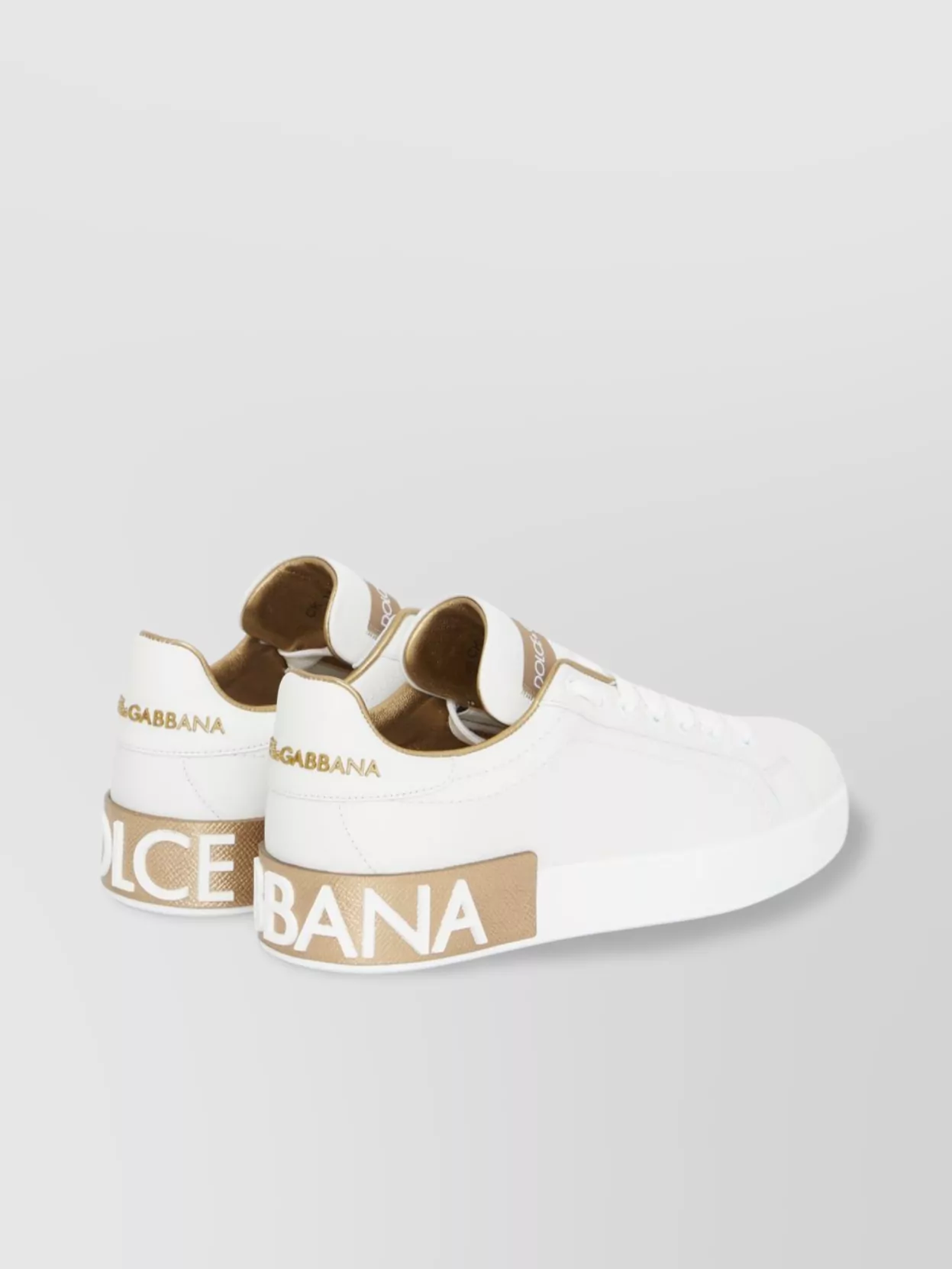 Dolce & Gabbana Sneakers With Contrast Heel Tab In White