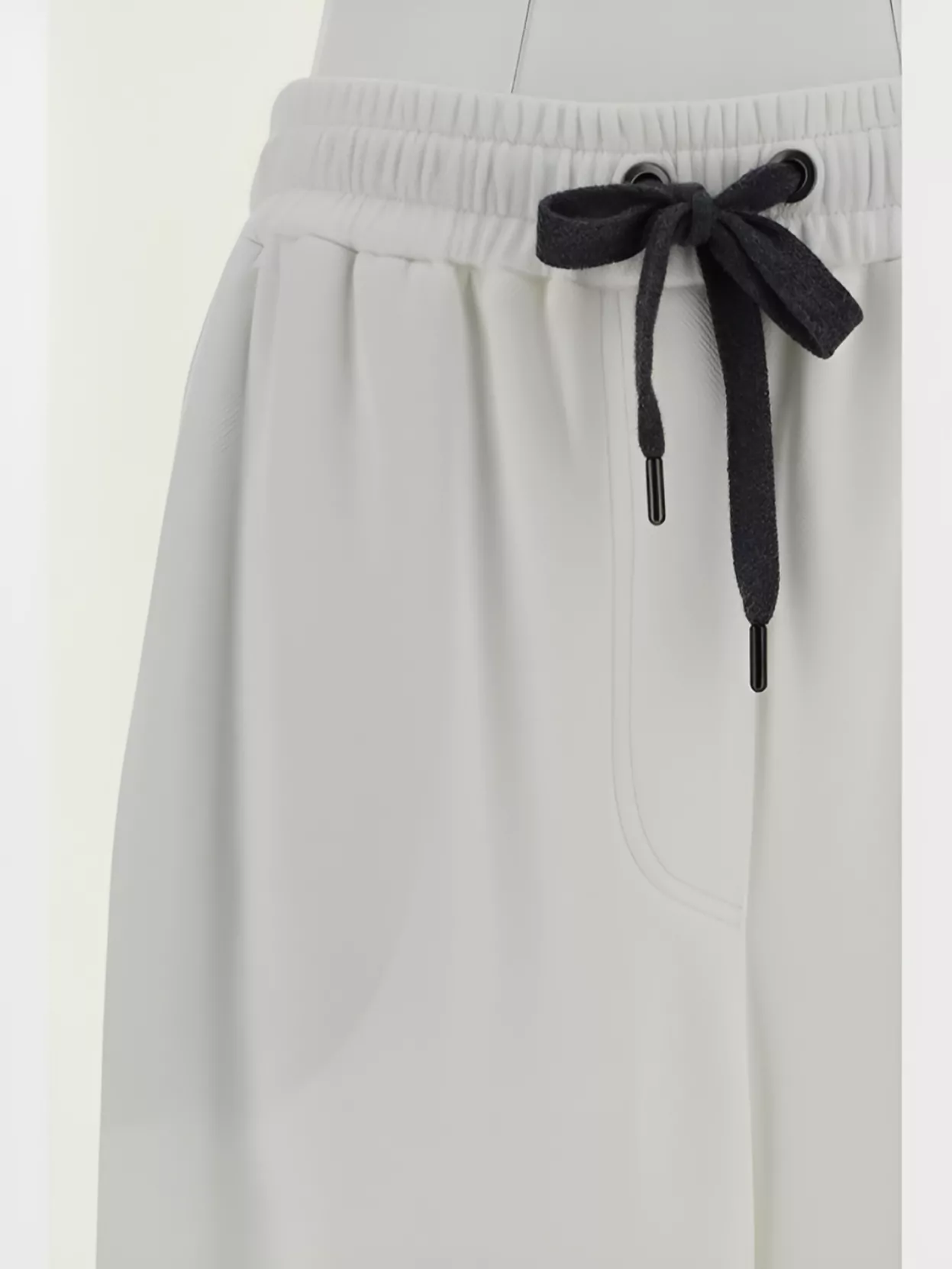 Brunello Cucinelli Wide Leg Elastic Waistband Trousers