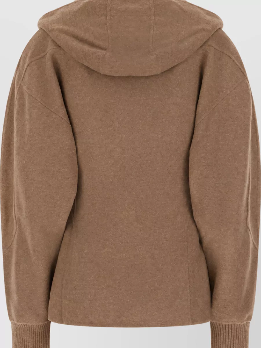 Max Mara Cashmere Wool Hooded Zip Jacket