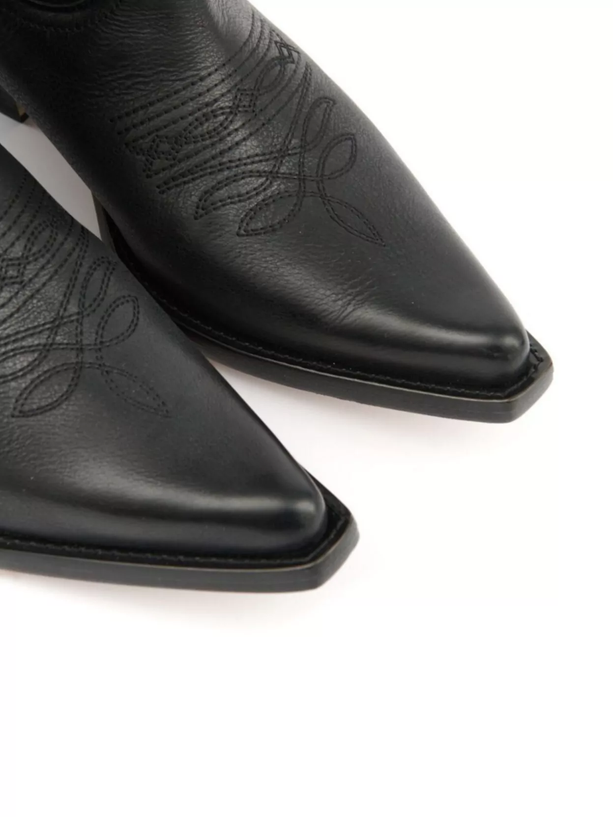 Mm6 Maison Margiela Pointed Toe Mid-Calf Cuban Heel Boots