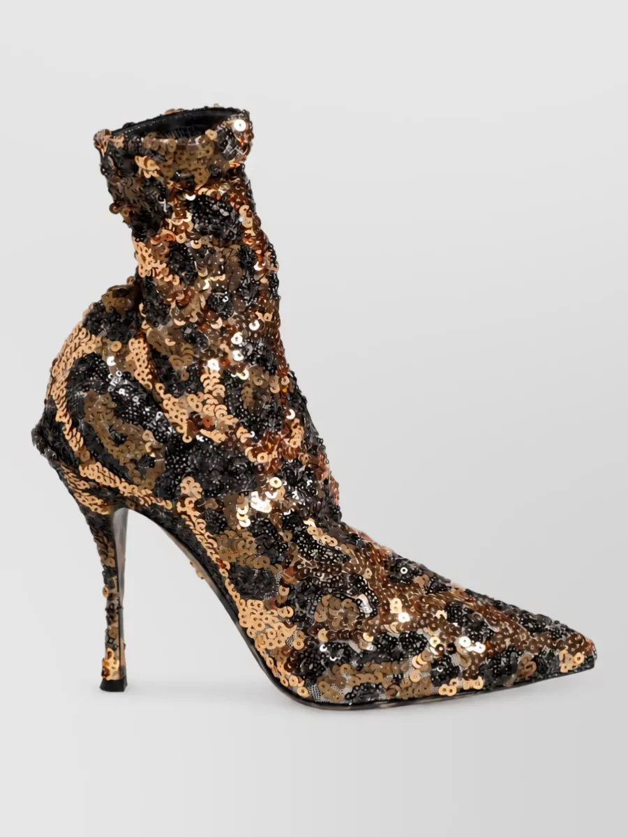 Dolce&Gabbana Sequin Sock Ankle Boots