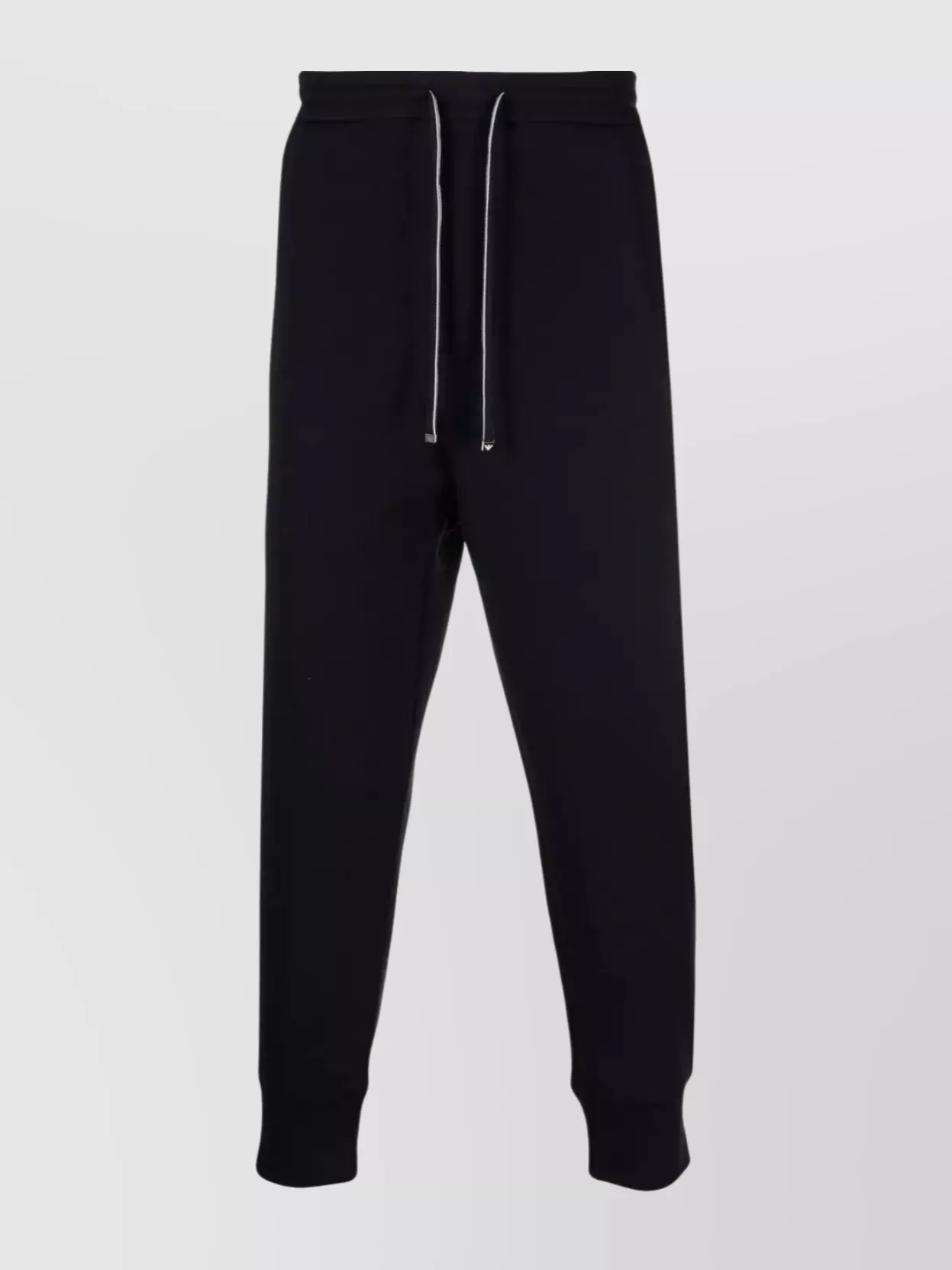 Emporio Armani Comfortable Trousers Featuring Elastic Waistband In Blue
