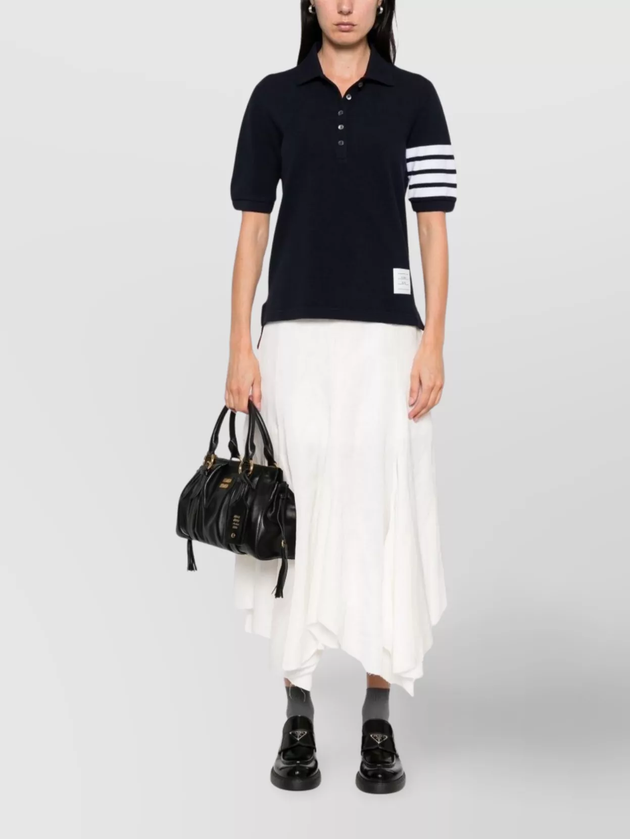 Thom Browne Cotton Short-Sleeve Polo Shirt