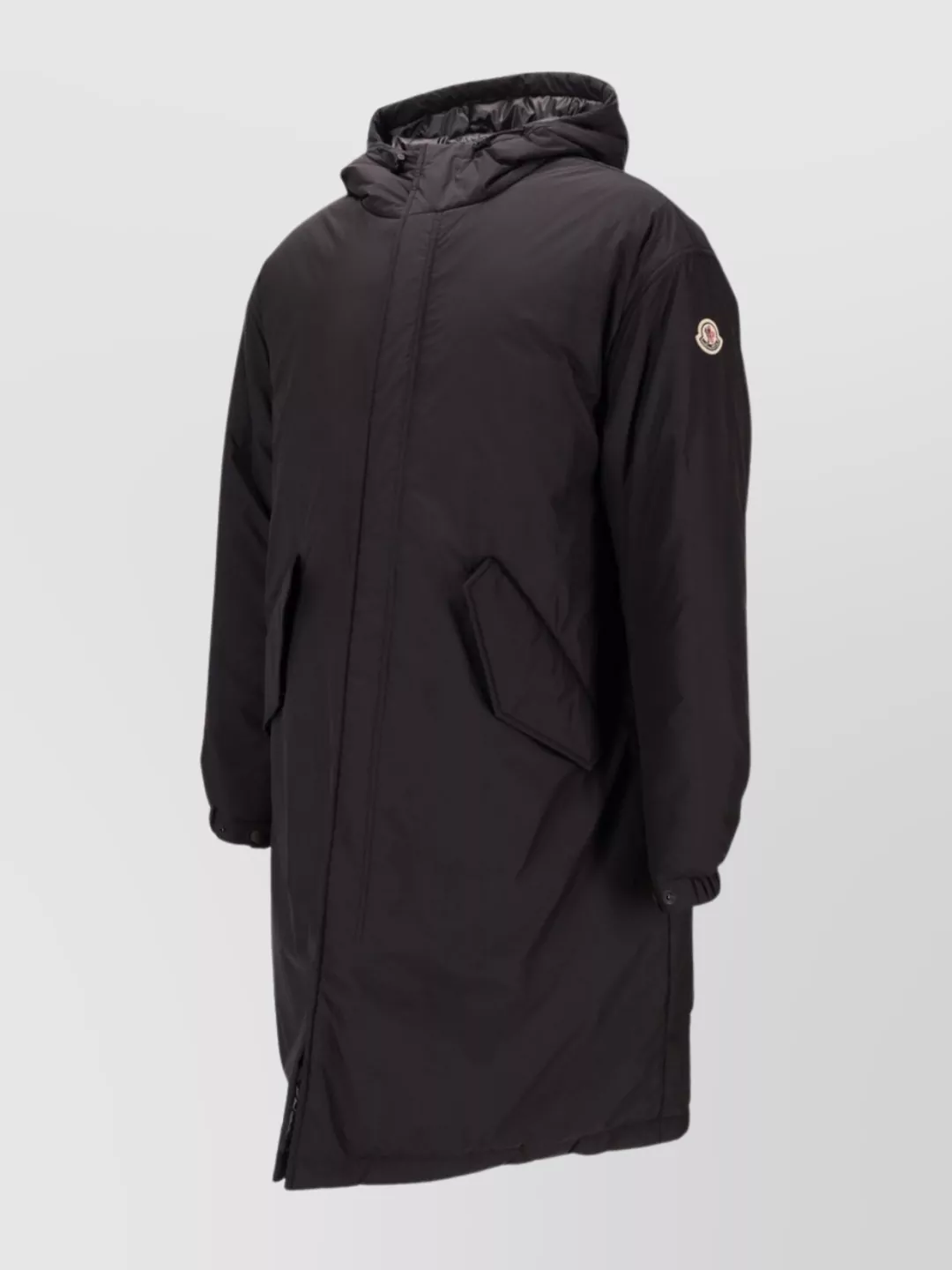 Moncler Long Hooded Parka Elastic Cuffs