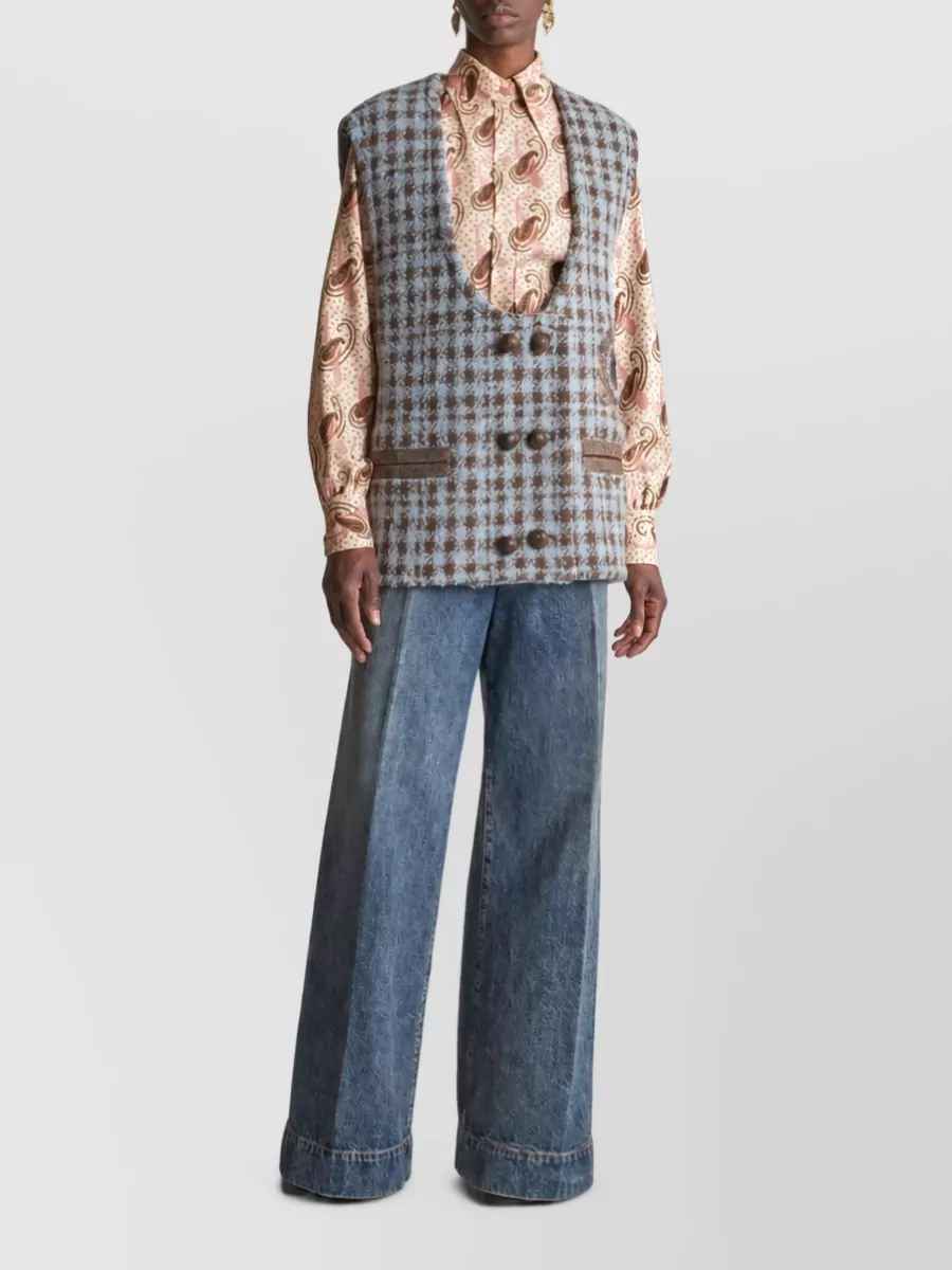 Etro Houndstooth Waistcoat