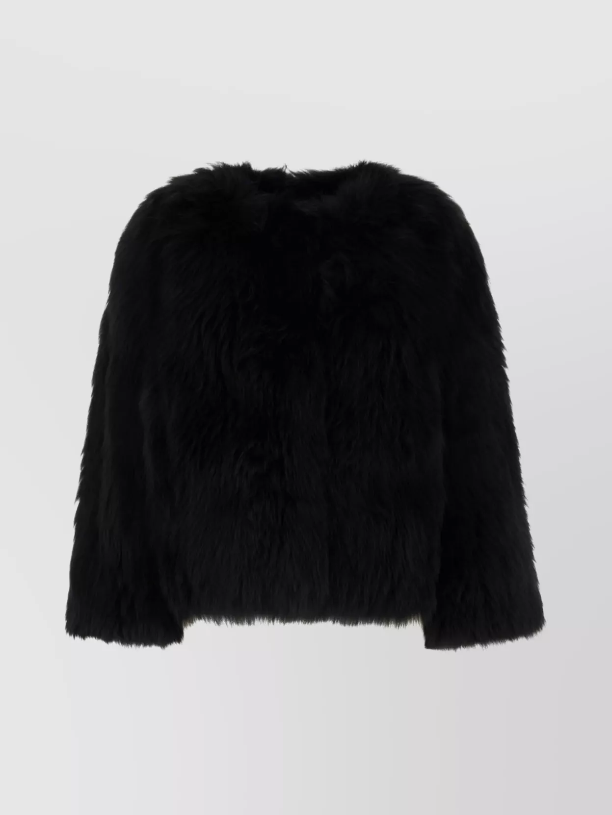 Shop Yves Salomon Short Fur Sleeve Jacket