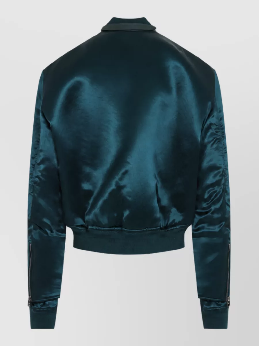 Tom Ford Acetate Cropped Bomber Jacket