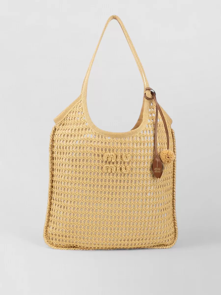 Miu Miu ivy crochet tote bag
