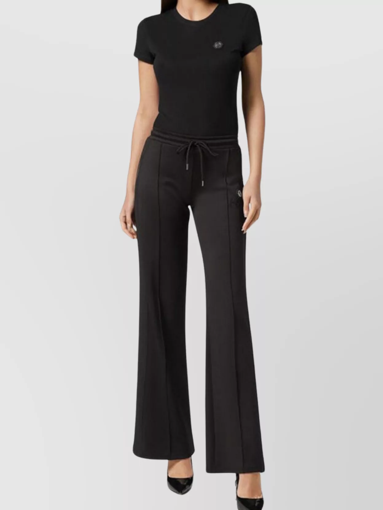 Philipp Plein Wide Leg Trousers Drawstring Waist