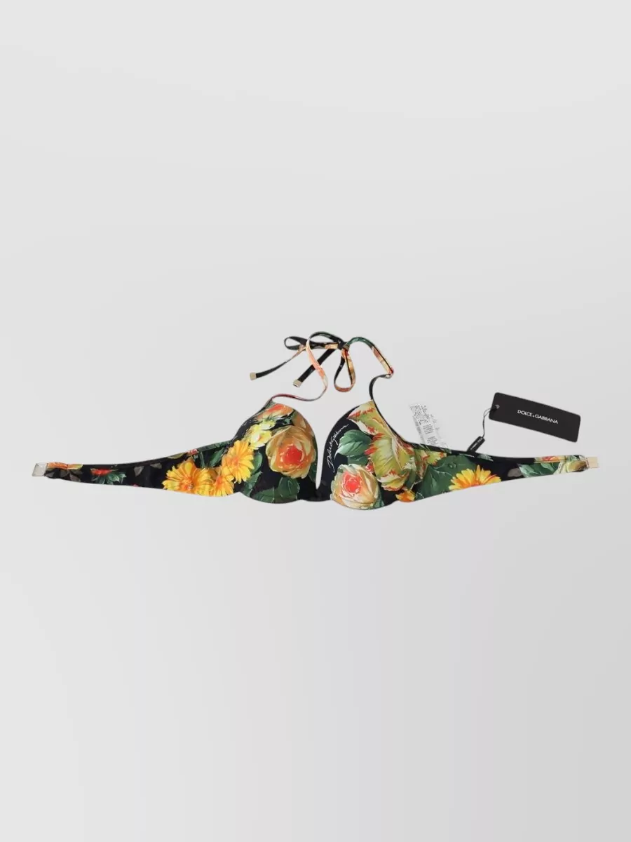 Dolce&Gabbana Silk Heart Print Soft Cup Bra