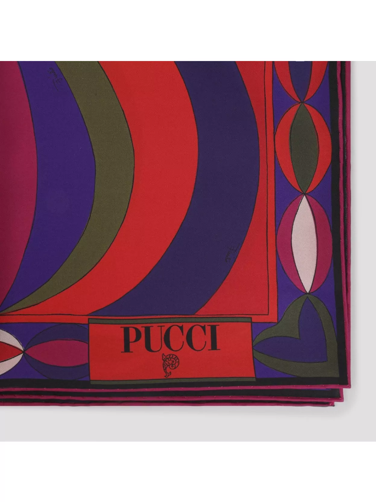 Pucci Square Silk Twill Scarf With Bold Patterns In Multi